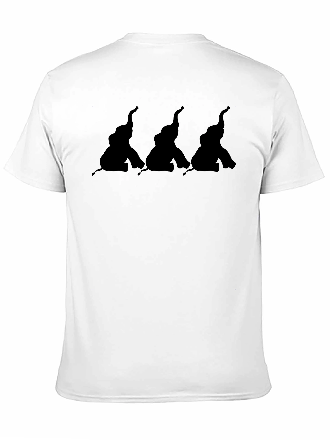 Elephant Trio Black Graphic Tee