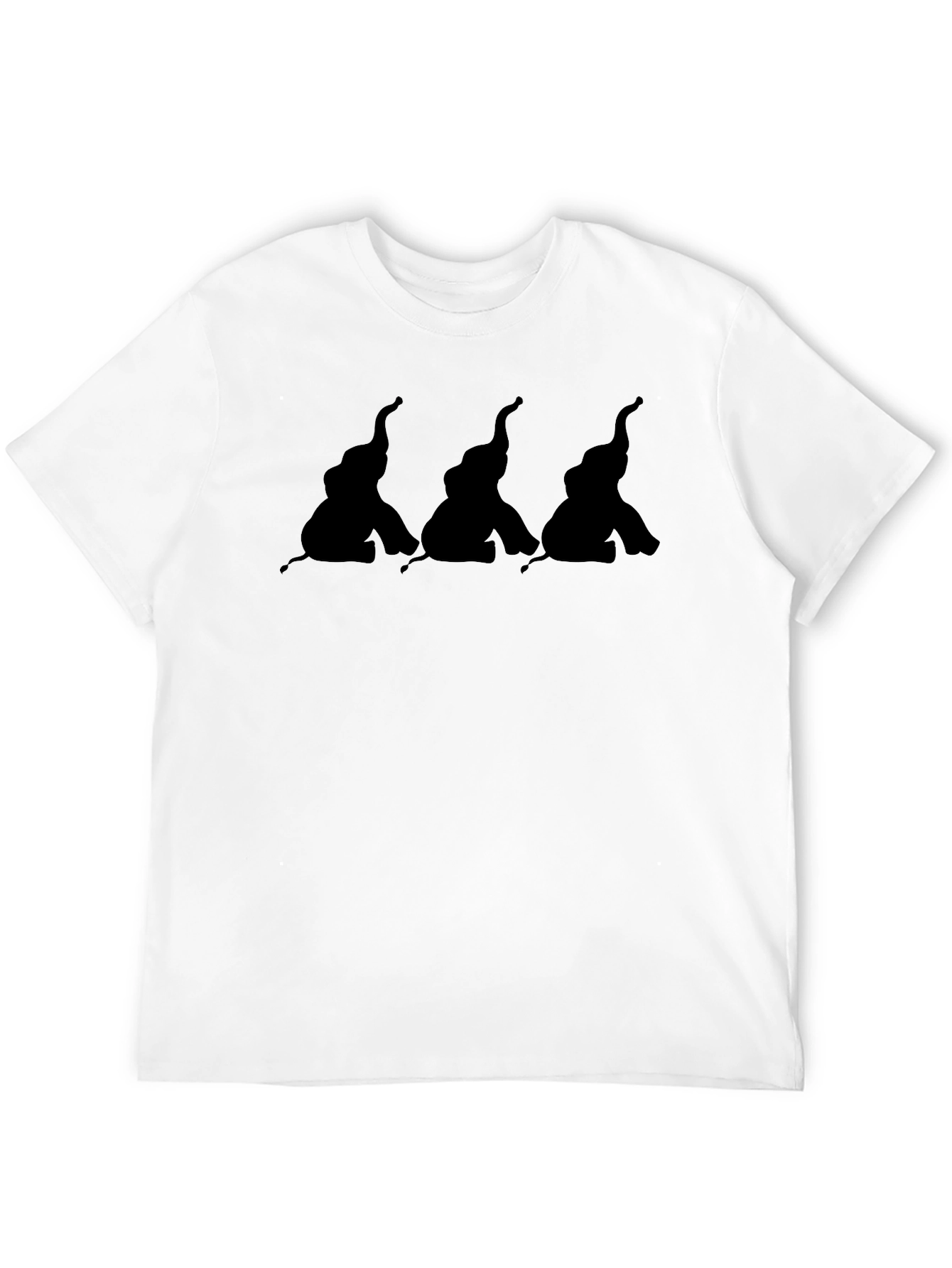 Elephant Trio Black Graphic Tee