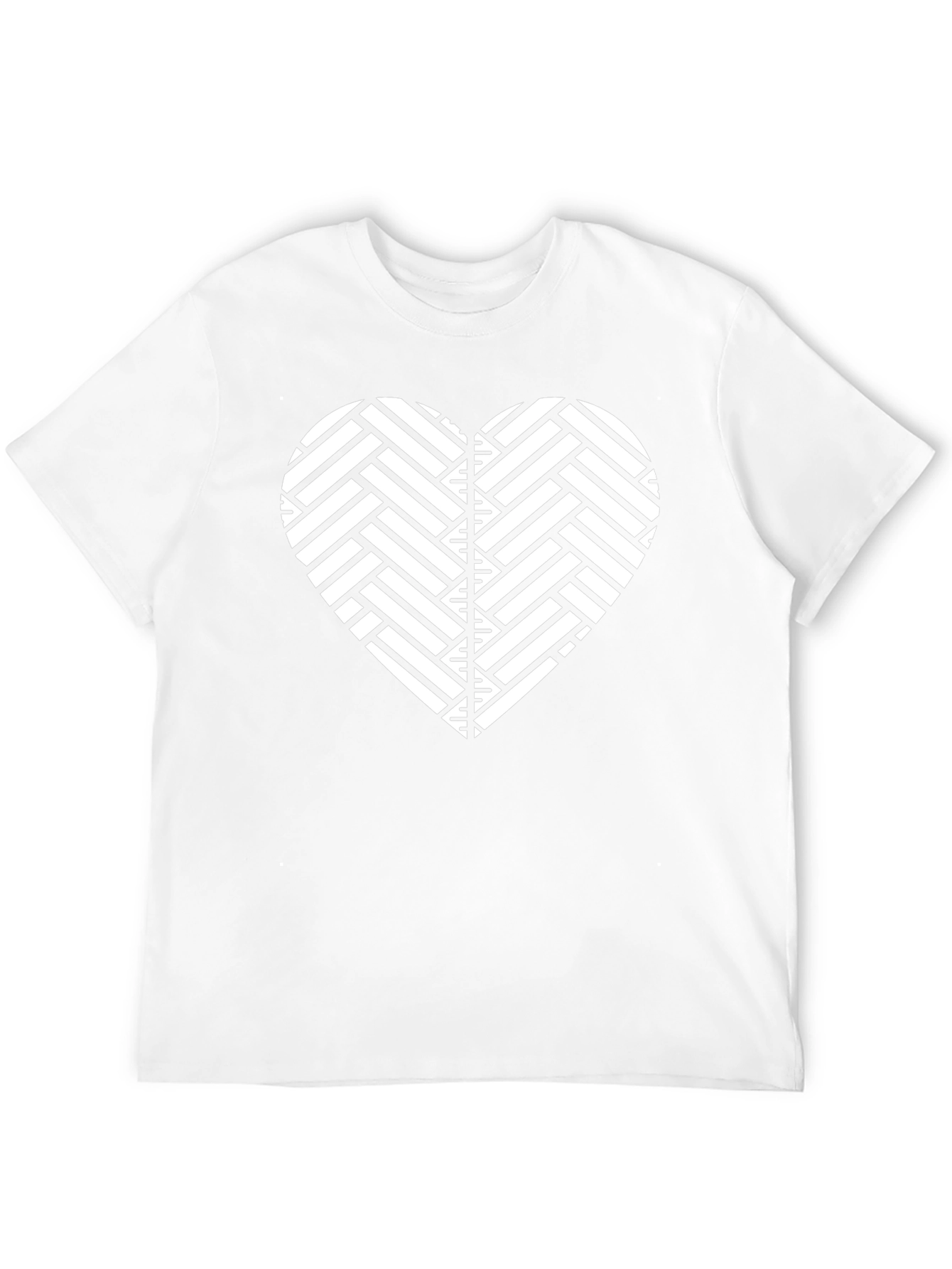 Geometric Heart Graphic Black T-Shirt