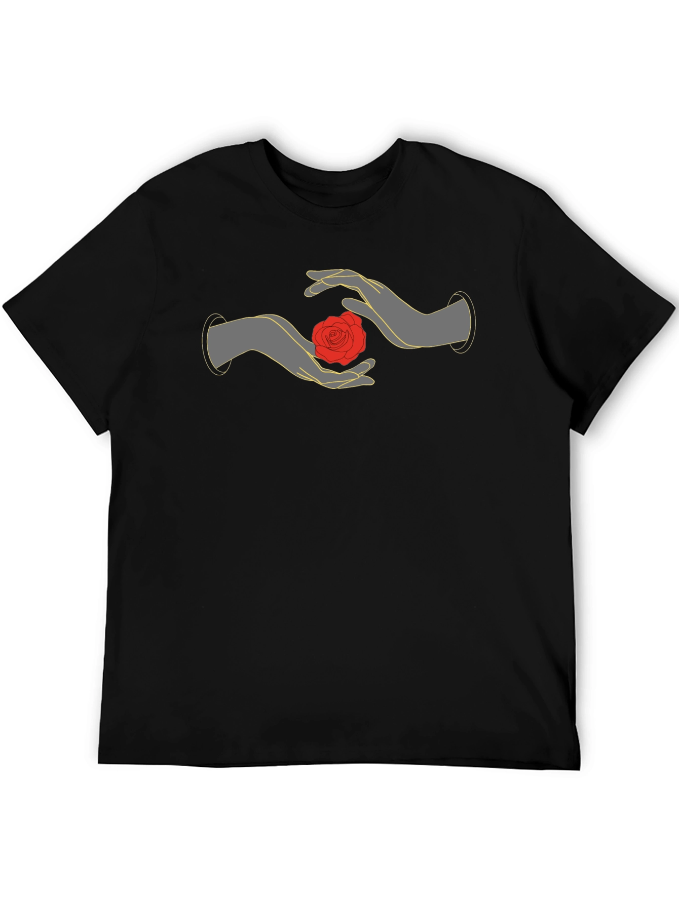 Mystic Rose Hands Graphic Tee - Black