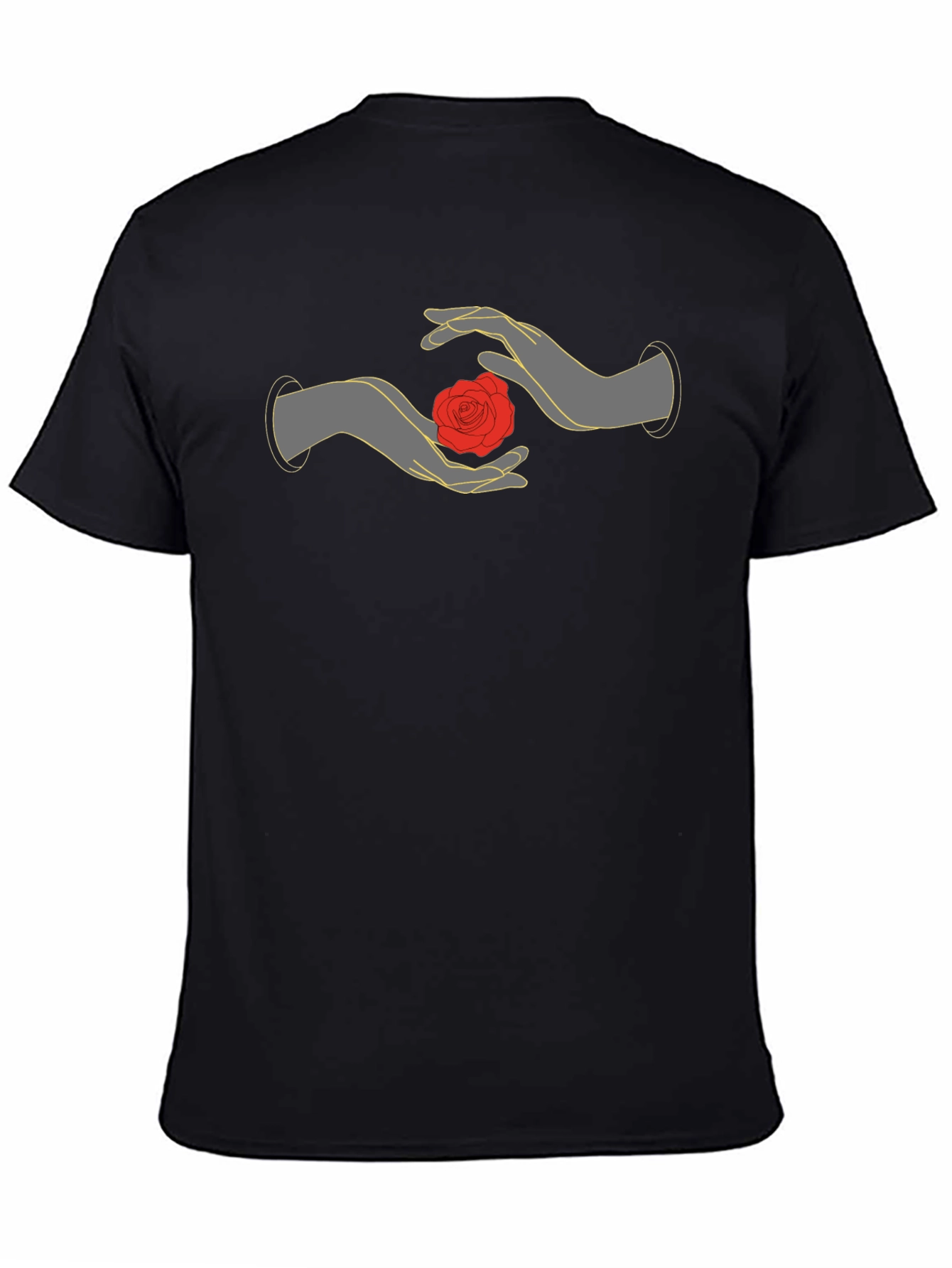 Mystic Rose Hands Graphic Tee - Black