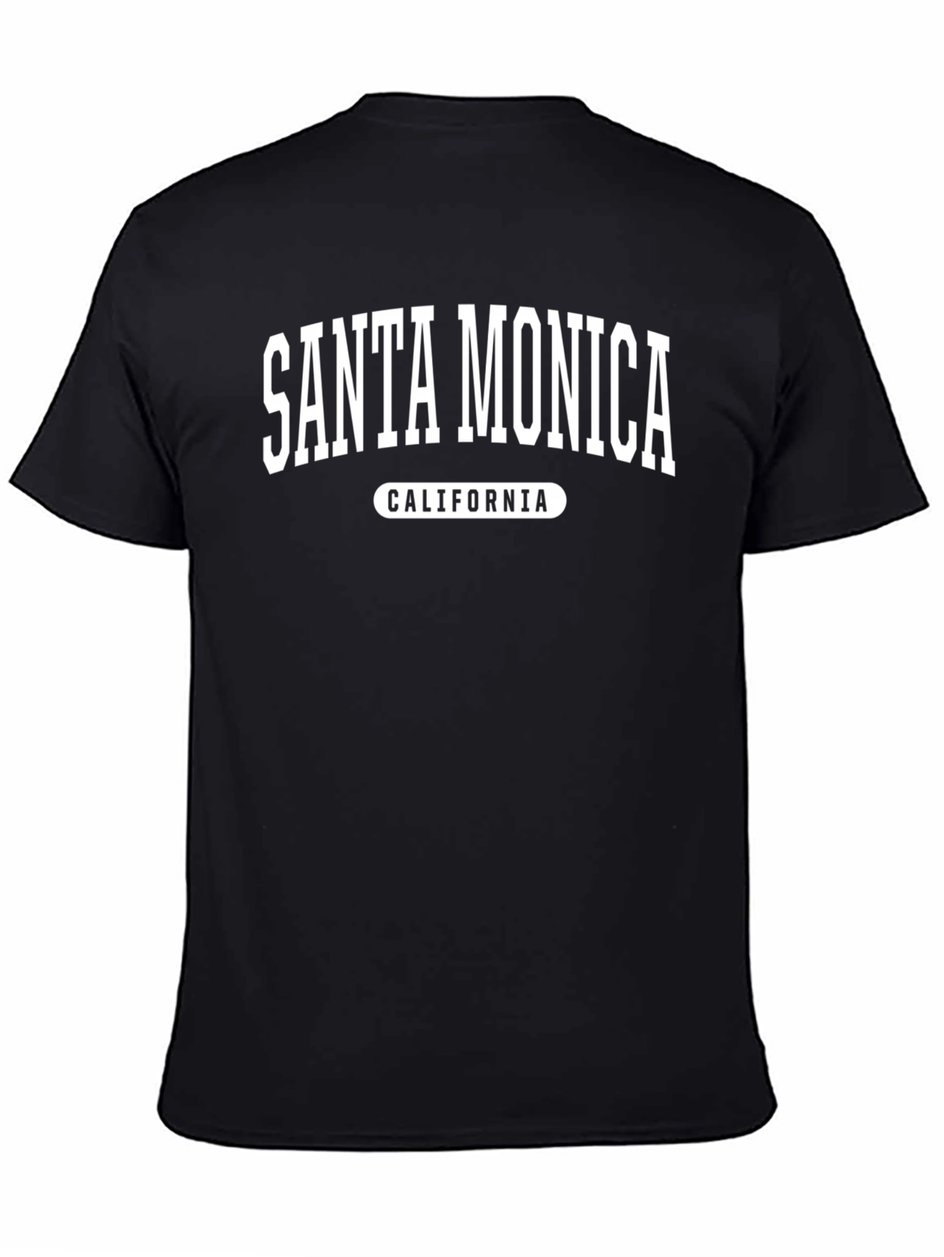 Santa Monica California Black T-Shirt
