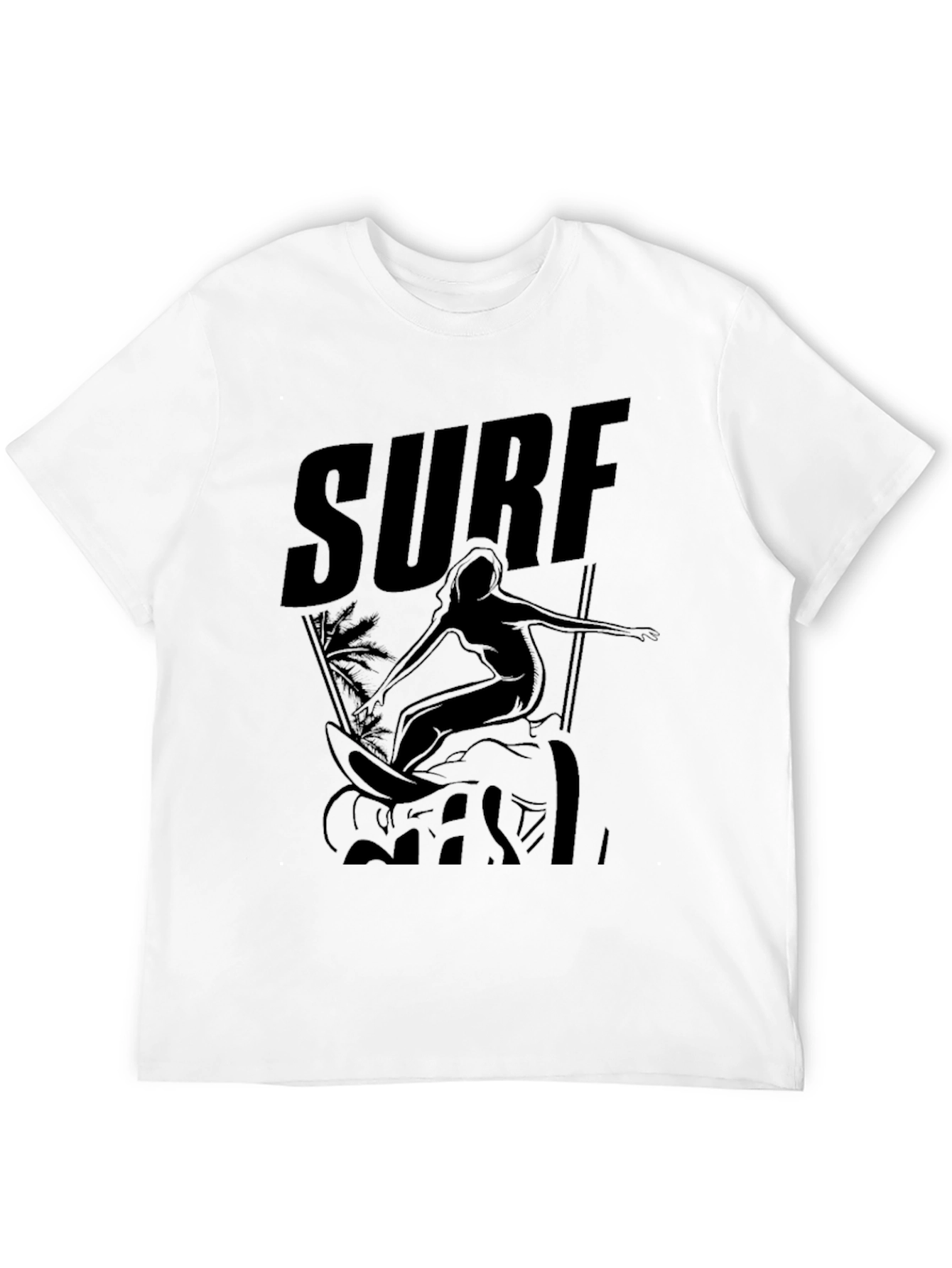 Surf Girl Black Graphic Tee