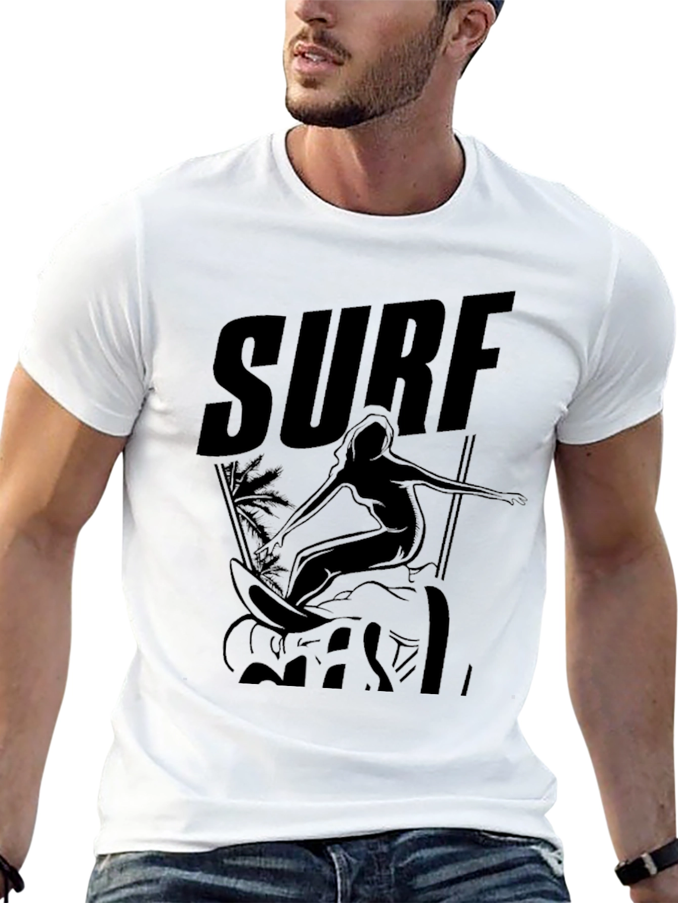Surf Girl Black Graphic Tee