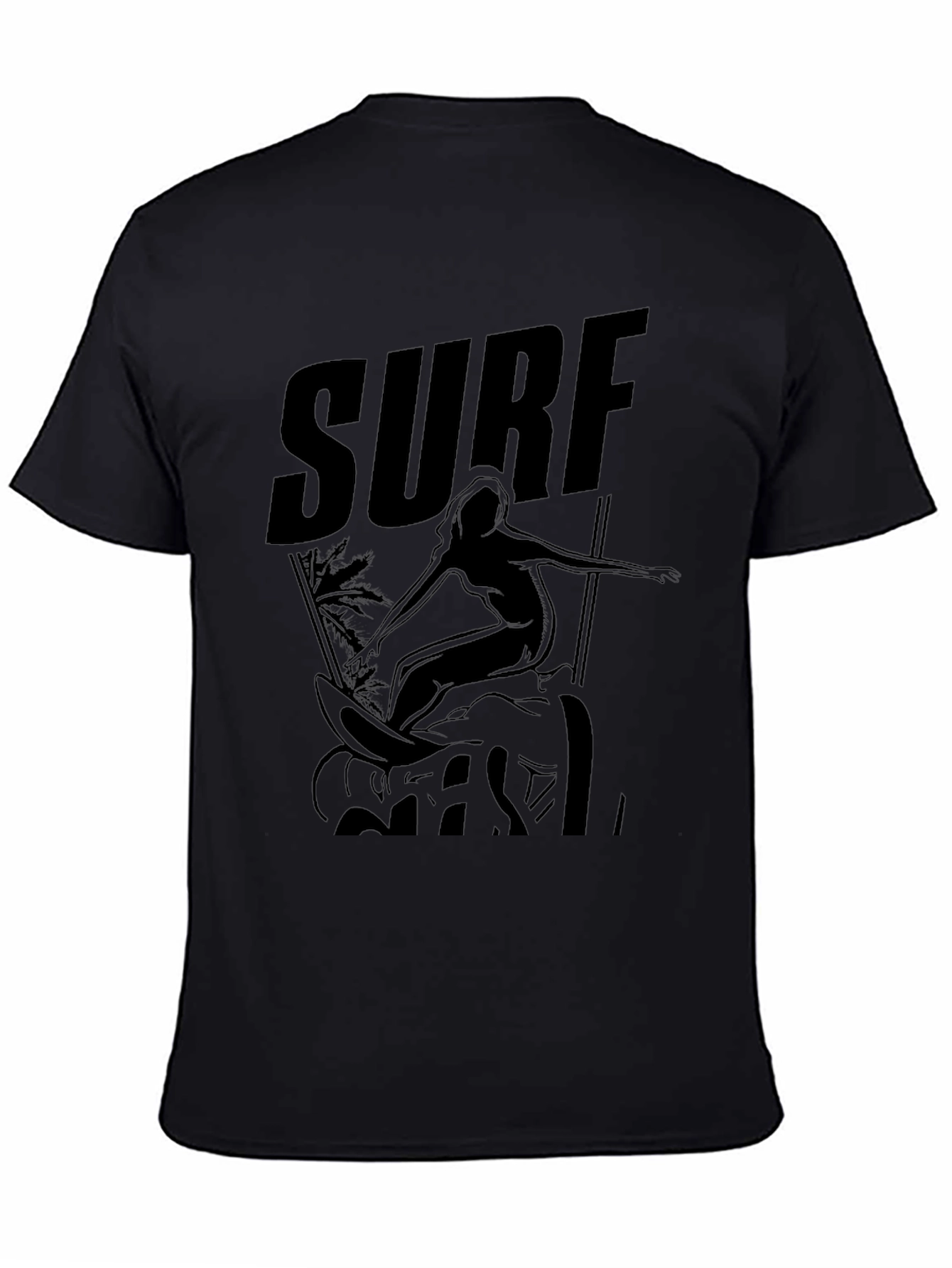 Surf Girl Black Graphic Tee