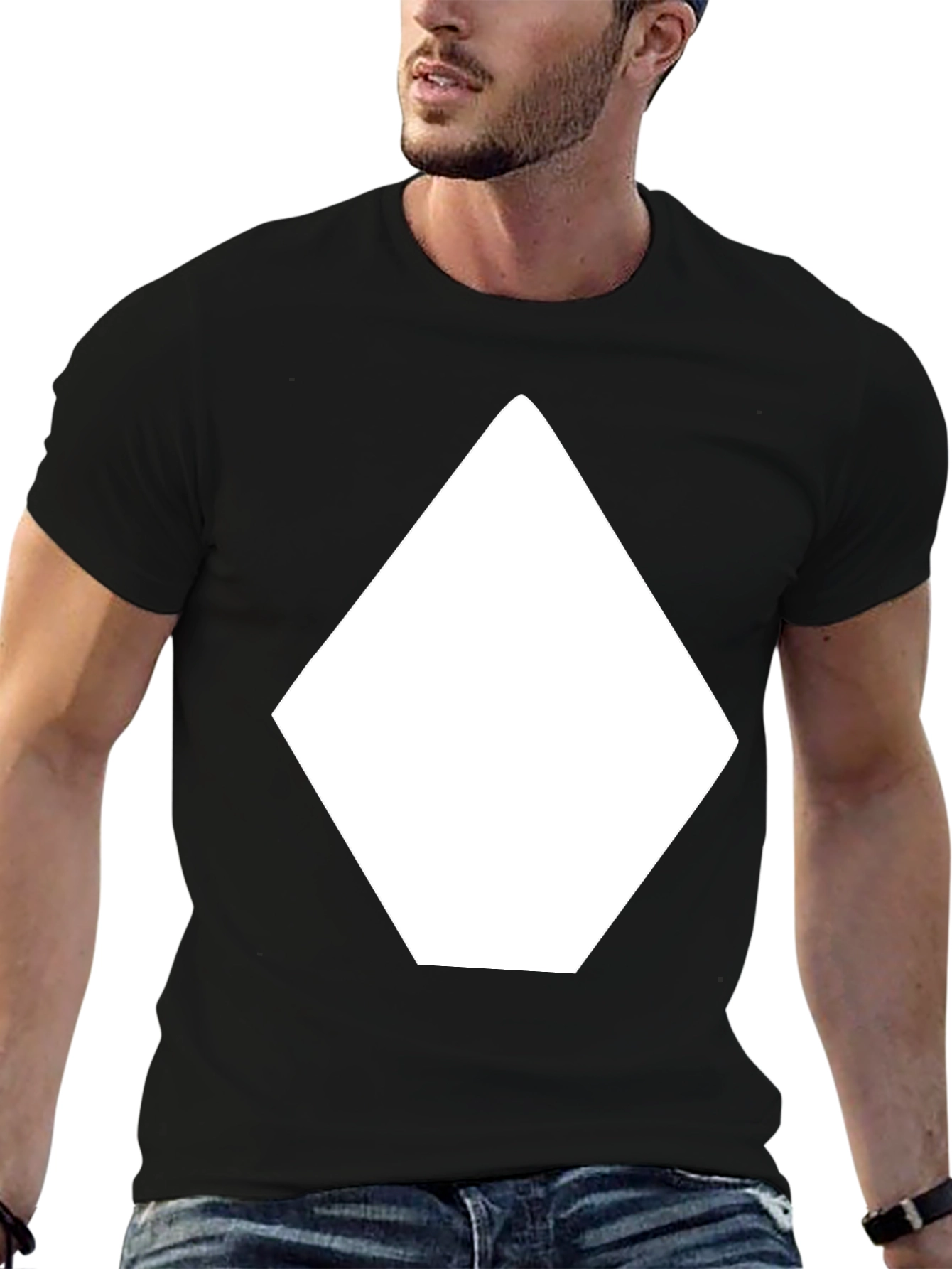 Geometric Graphic Tee - Bold Minimalist Design