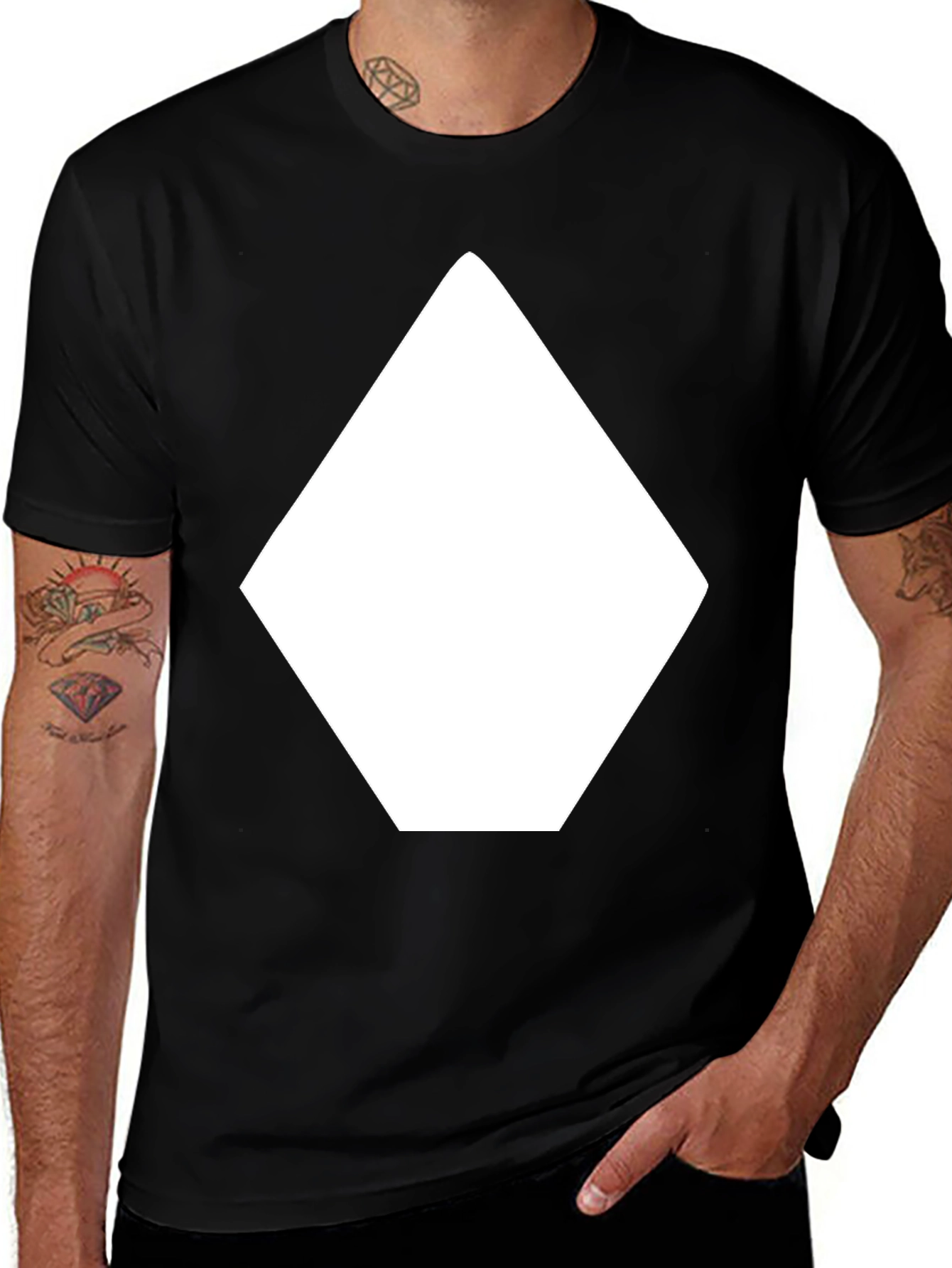 Geometric Graphic Tee - Bold Minimalist Design