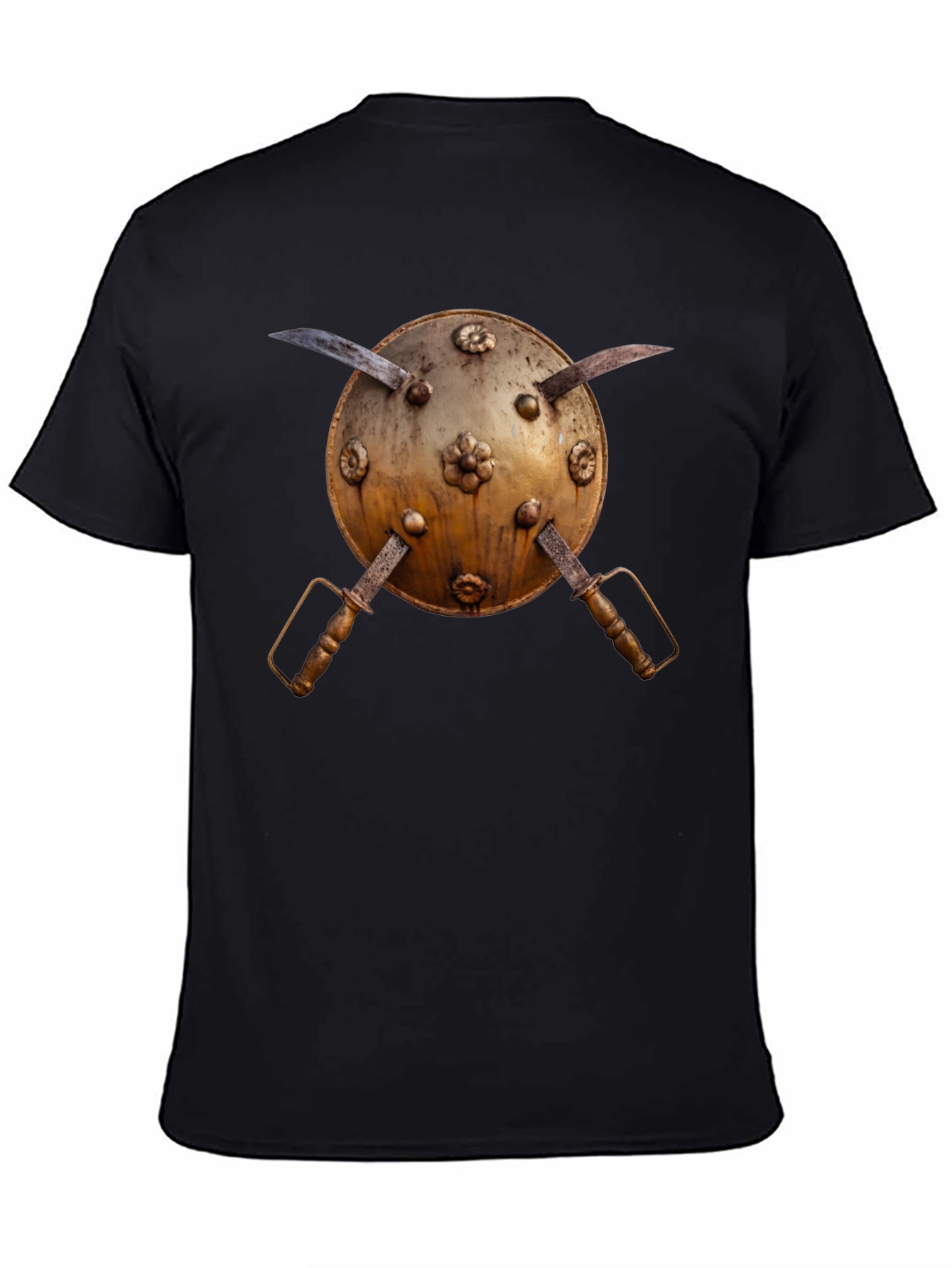 Medieval Shield and Sword Graphic Tee