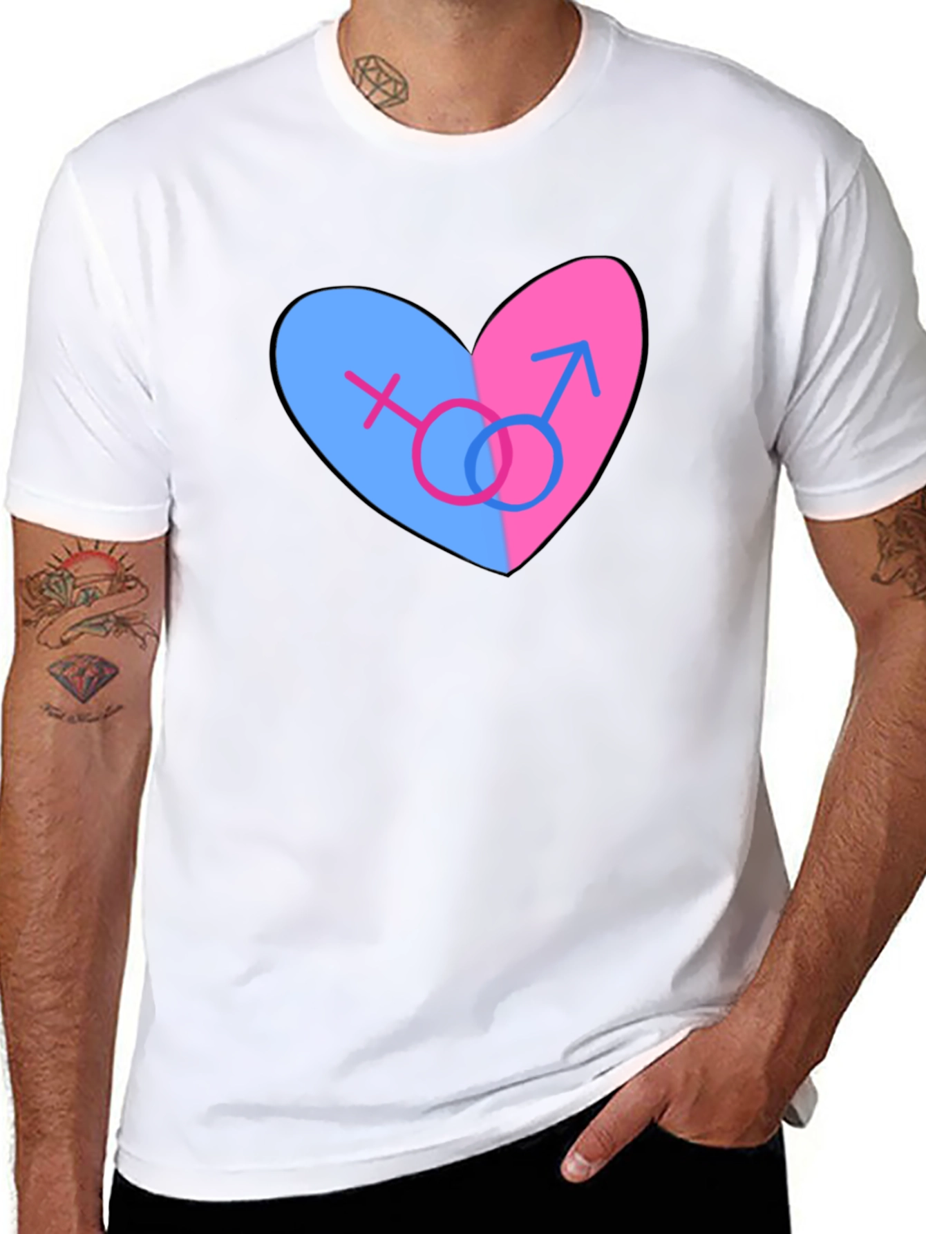 Bisexual Pride Heart T-Shirt