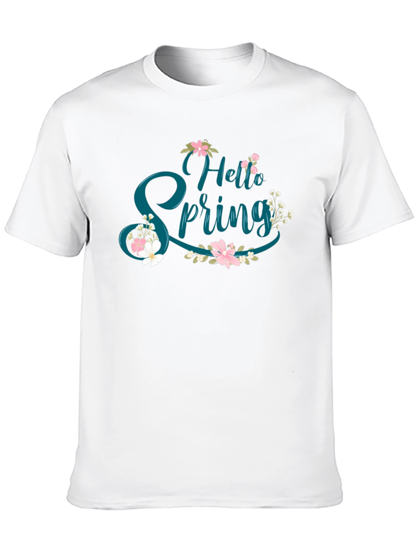 Hello Spring T-Shirt - Floral Design