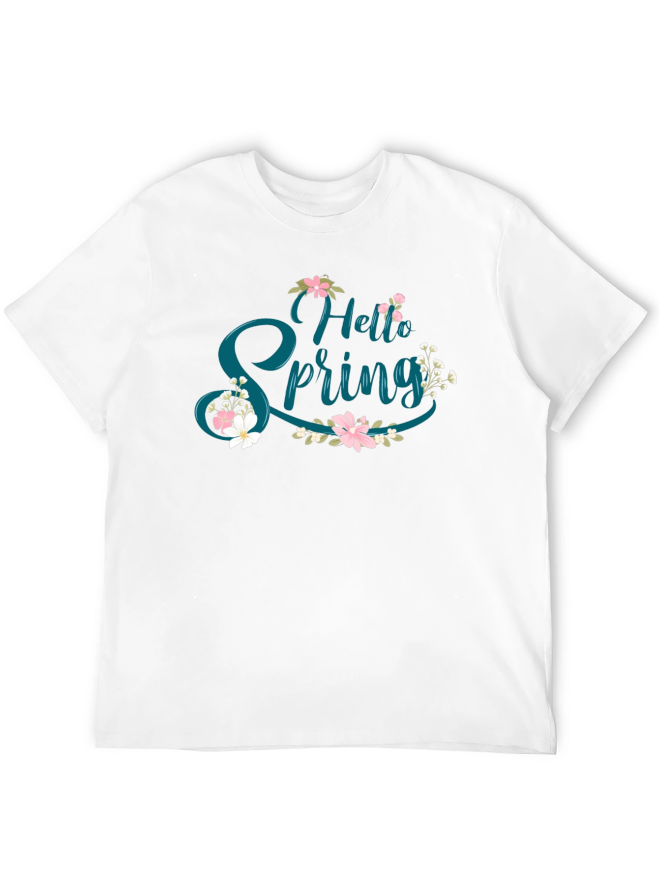 Hello Spring T-Shirt - Floral Design