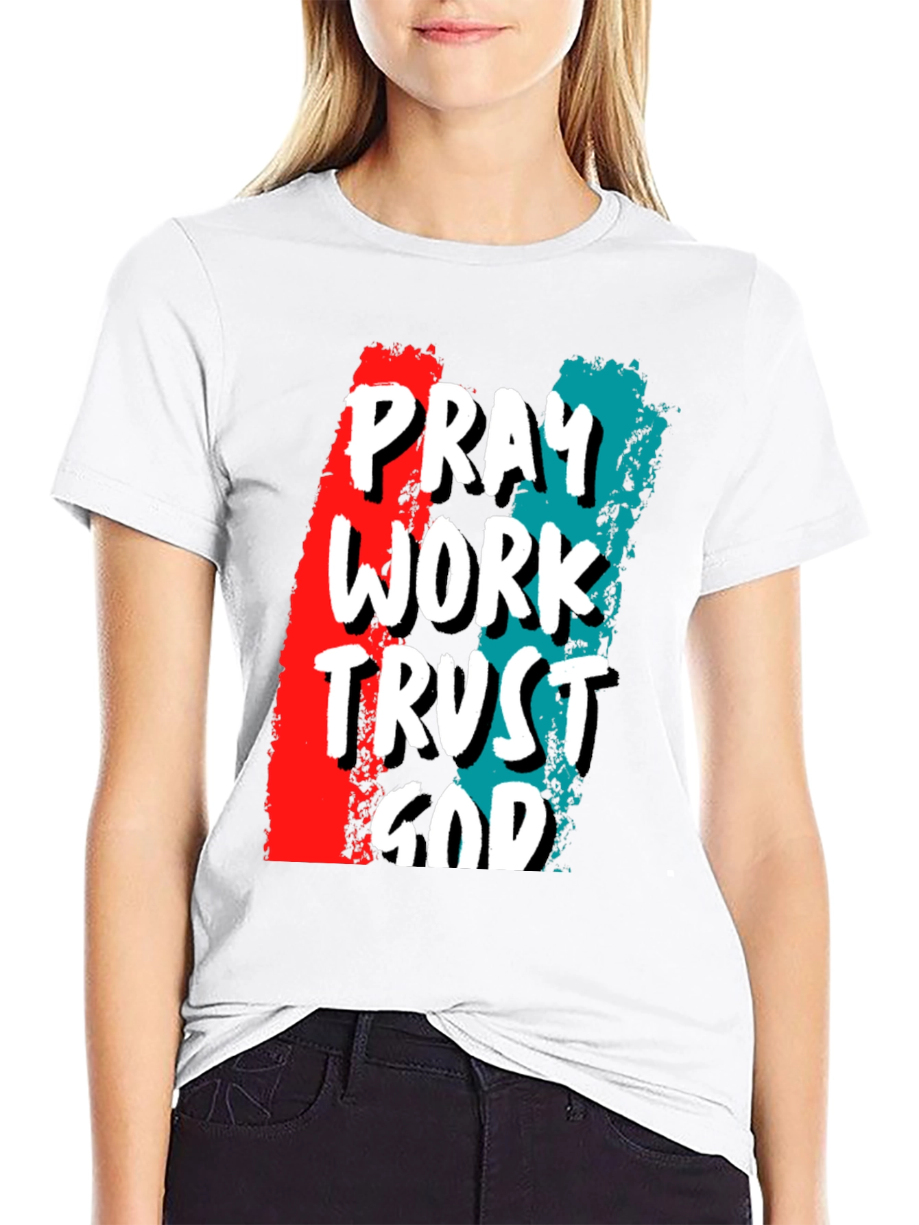 Pray Work Trust God T-Shirt - Christian Apparel