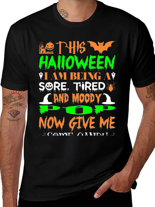 Funny Halloween Sore Tired Moody T-Shirt