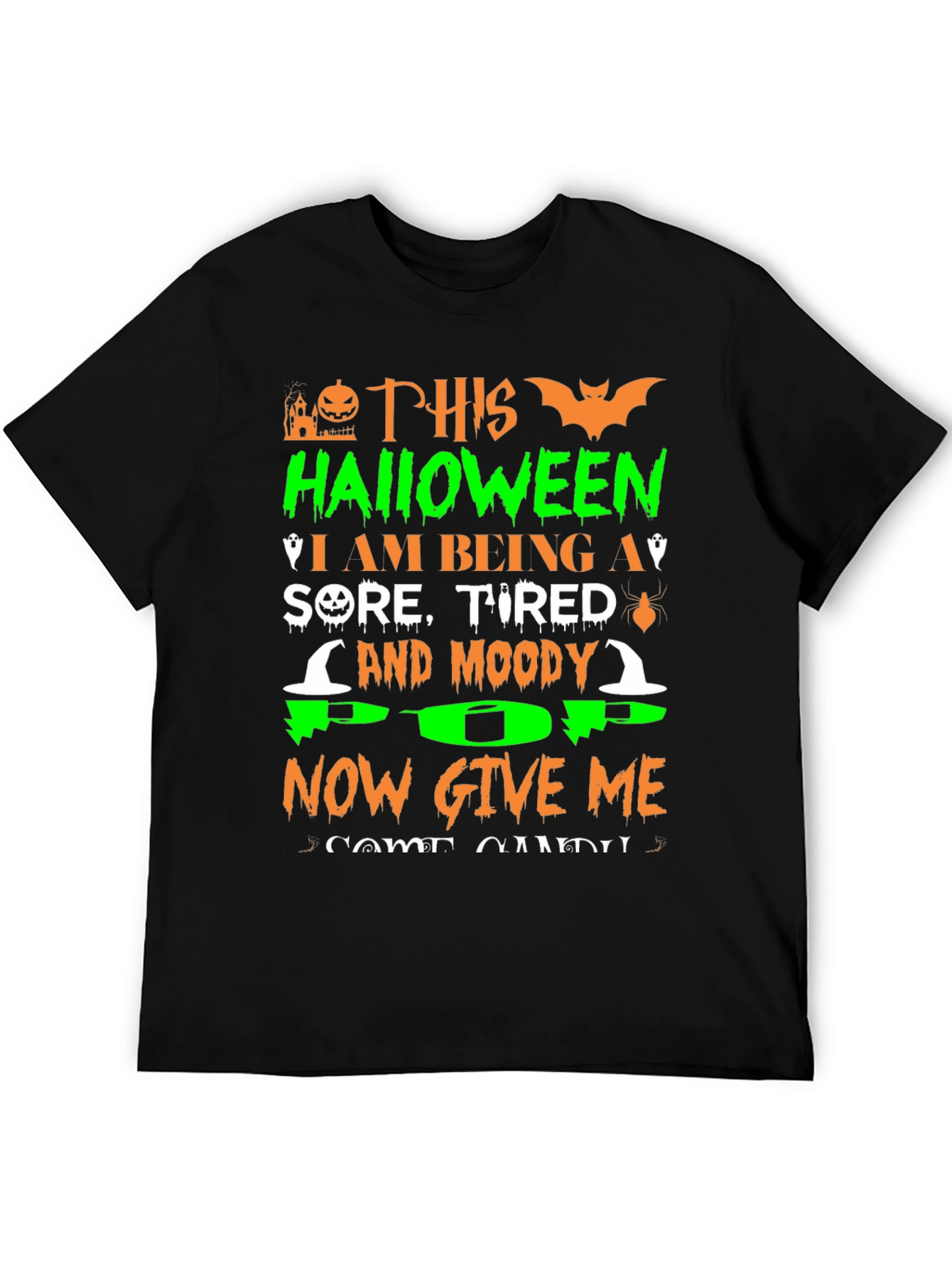 Funny Halloween Sore Tired Moody T-Shirt
