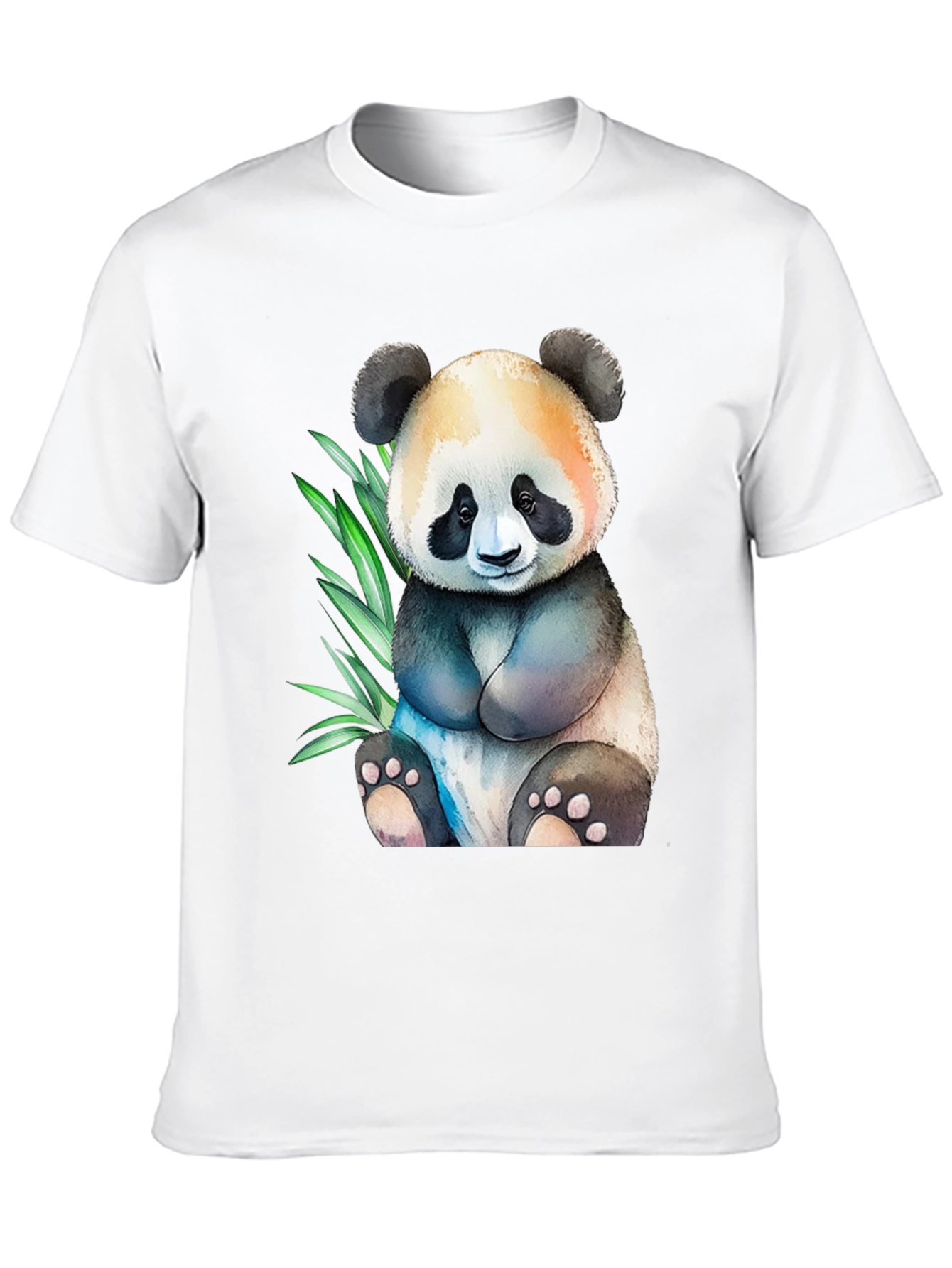Cute Panda Graphic Tee - Black Cotton Comfort