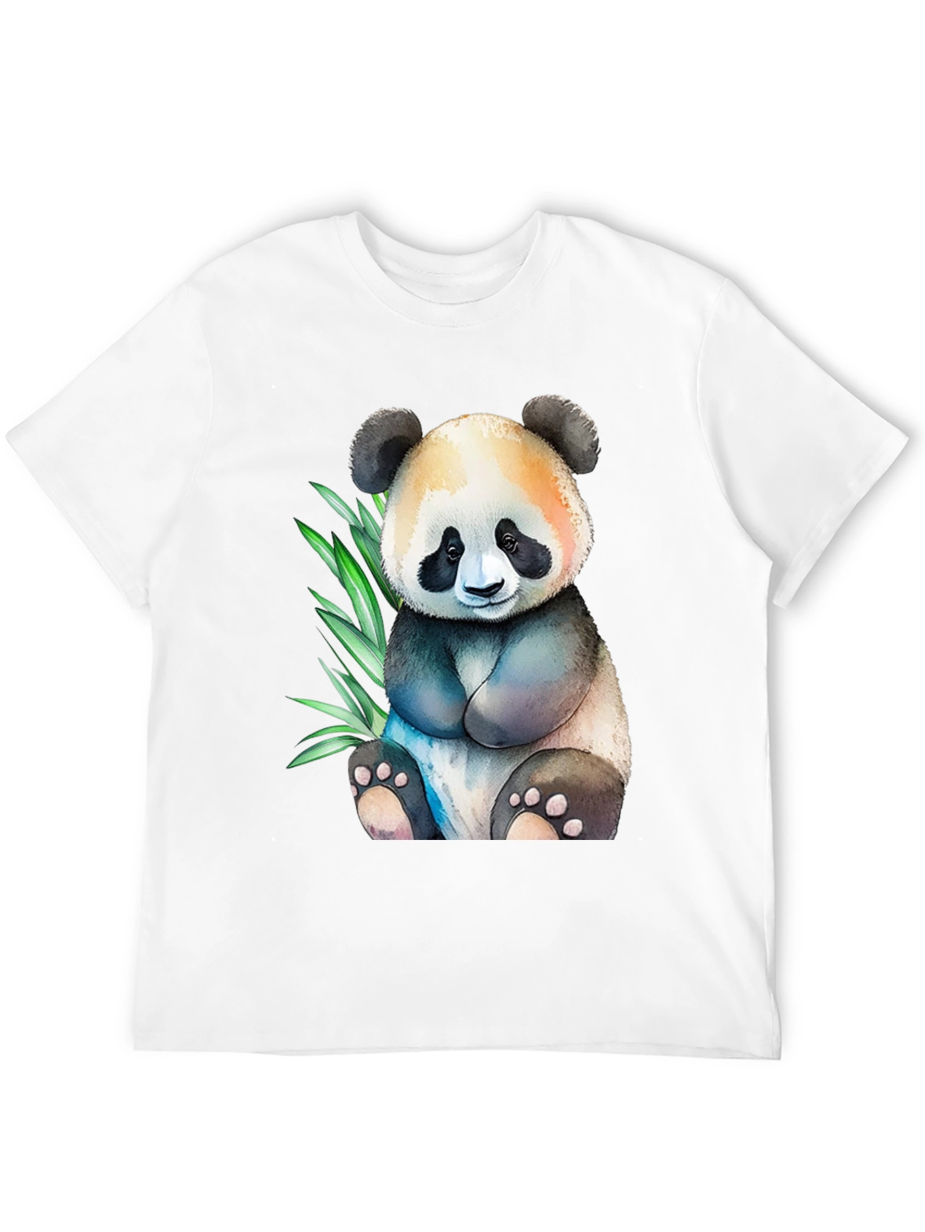 Cute Panda Graphic Tee - Black Cotton Comfort