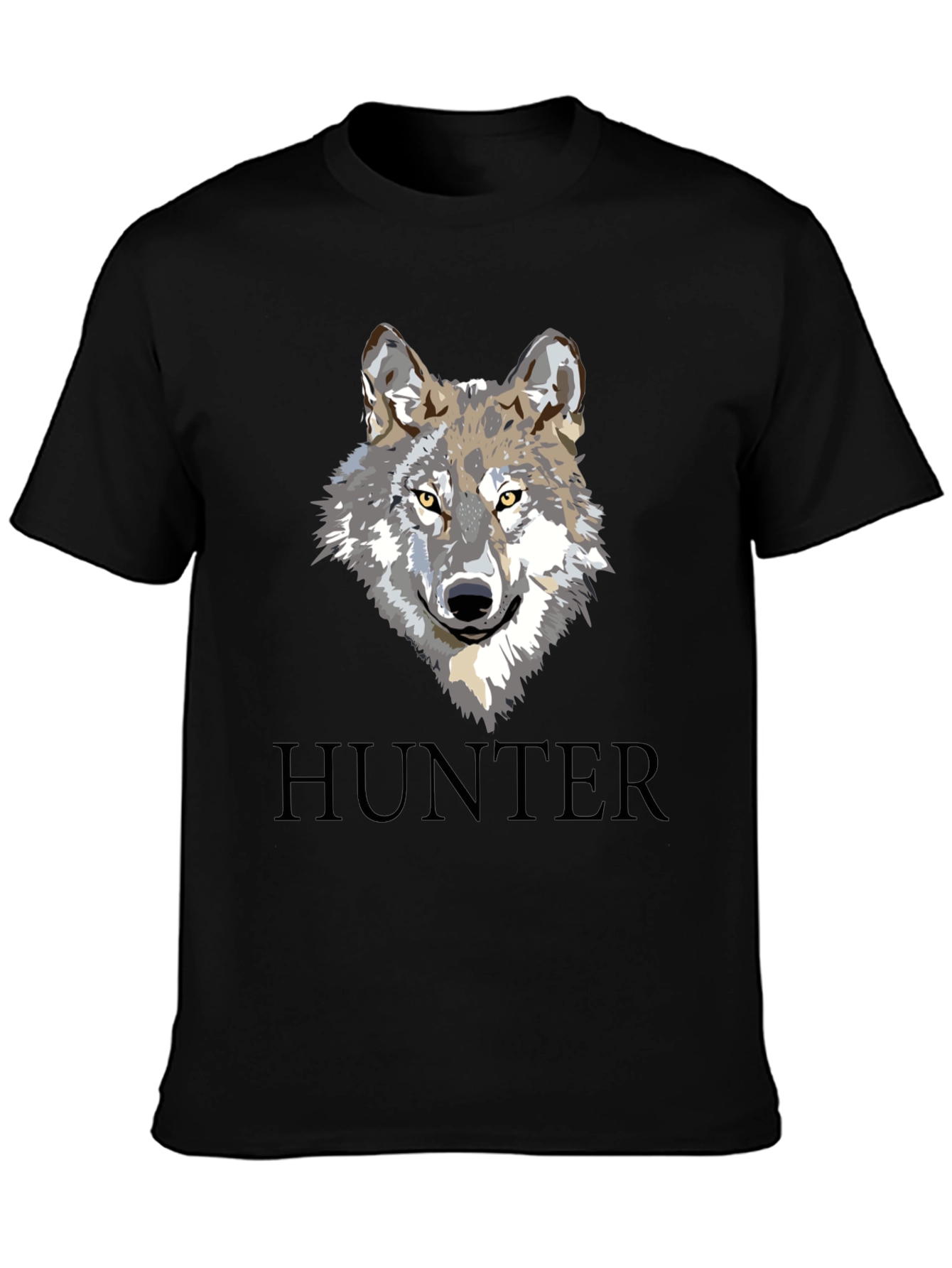 Hunter Wolf Graphic Tee - Mens Black T-Shirt