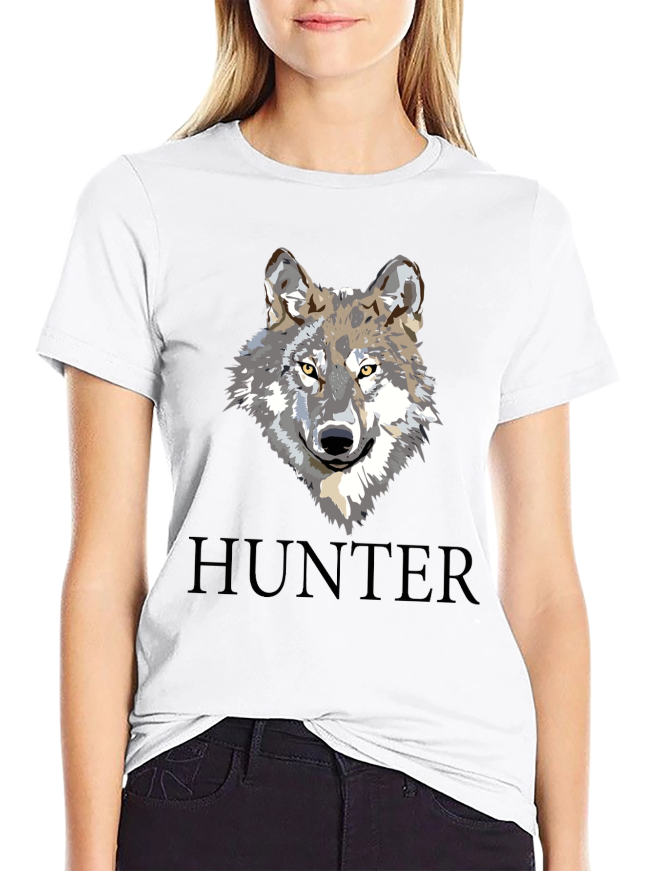 Hunter Wolf Graphic Tee - Mens Black T-Shirt