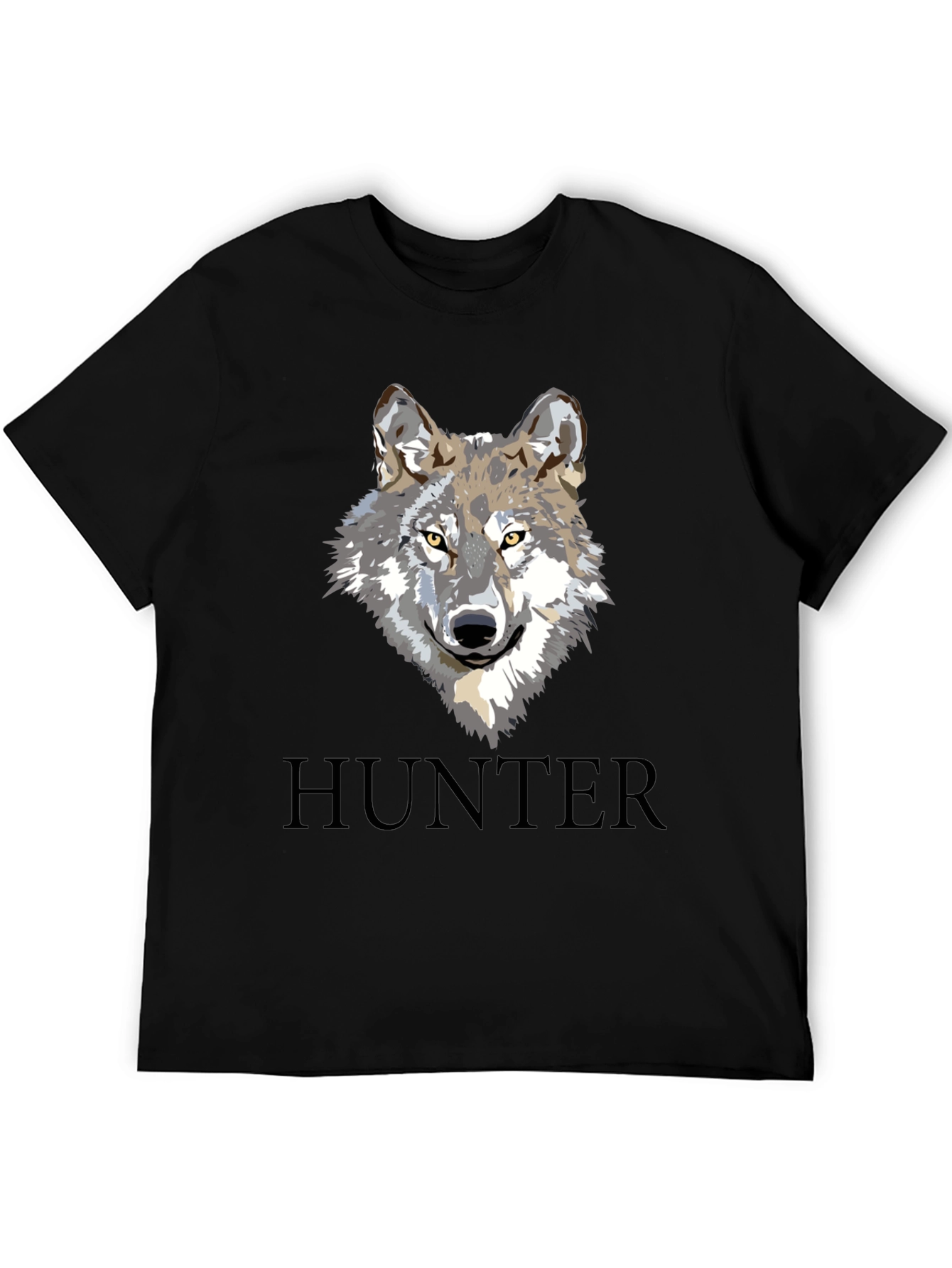 Hunter Wolf Graphic Tee - Mens Black T-Shirt