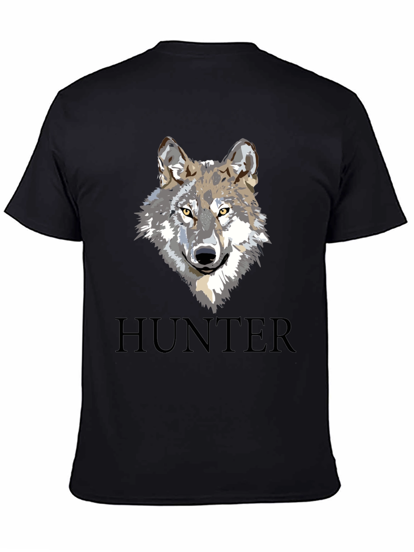 Hunter Wolf Graphic Tee - Mens Black T-Shirt