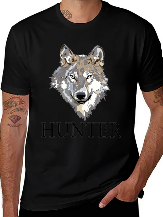 Hunter Wolf Graphic Tee - Mens Black T-Shirt