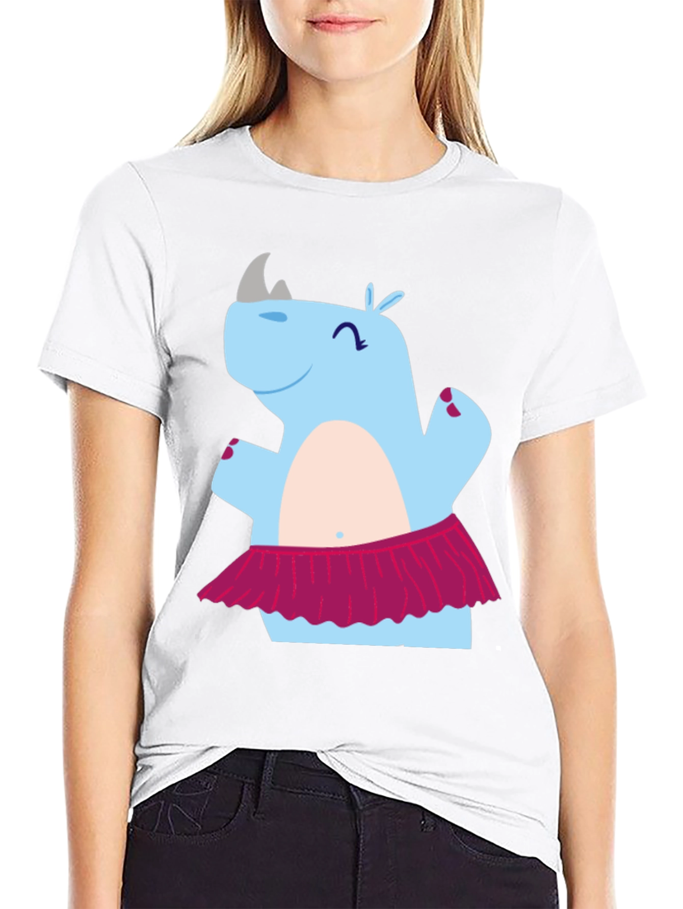 Dancing Rhino T-Shirt - Cute Cartoon Tee