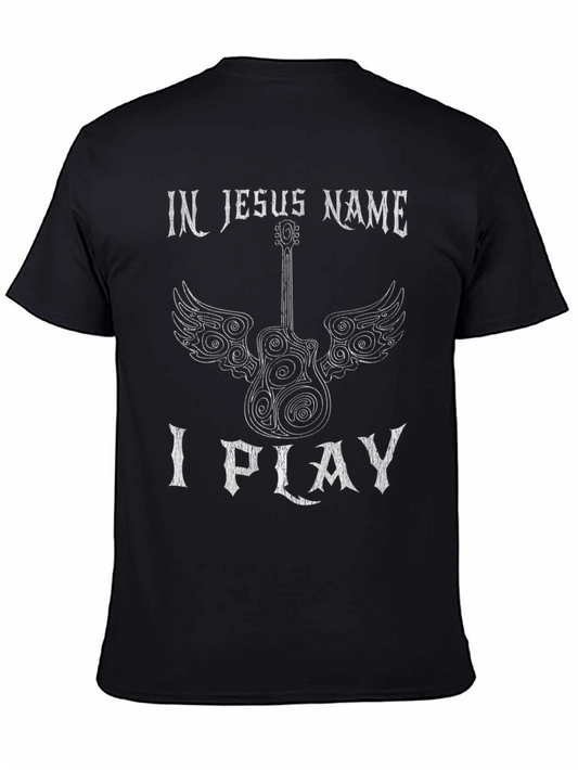 In Jesus Name I Play Guitar T-Shirt