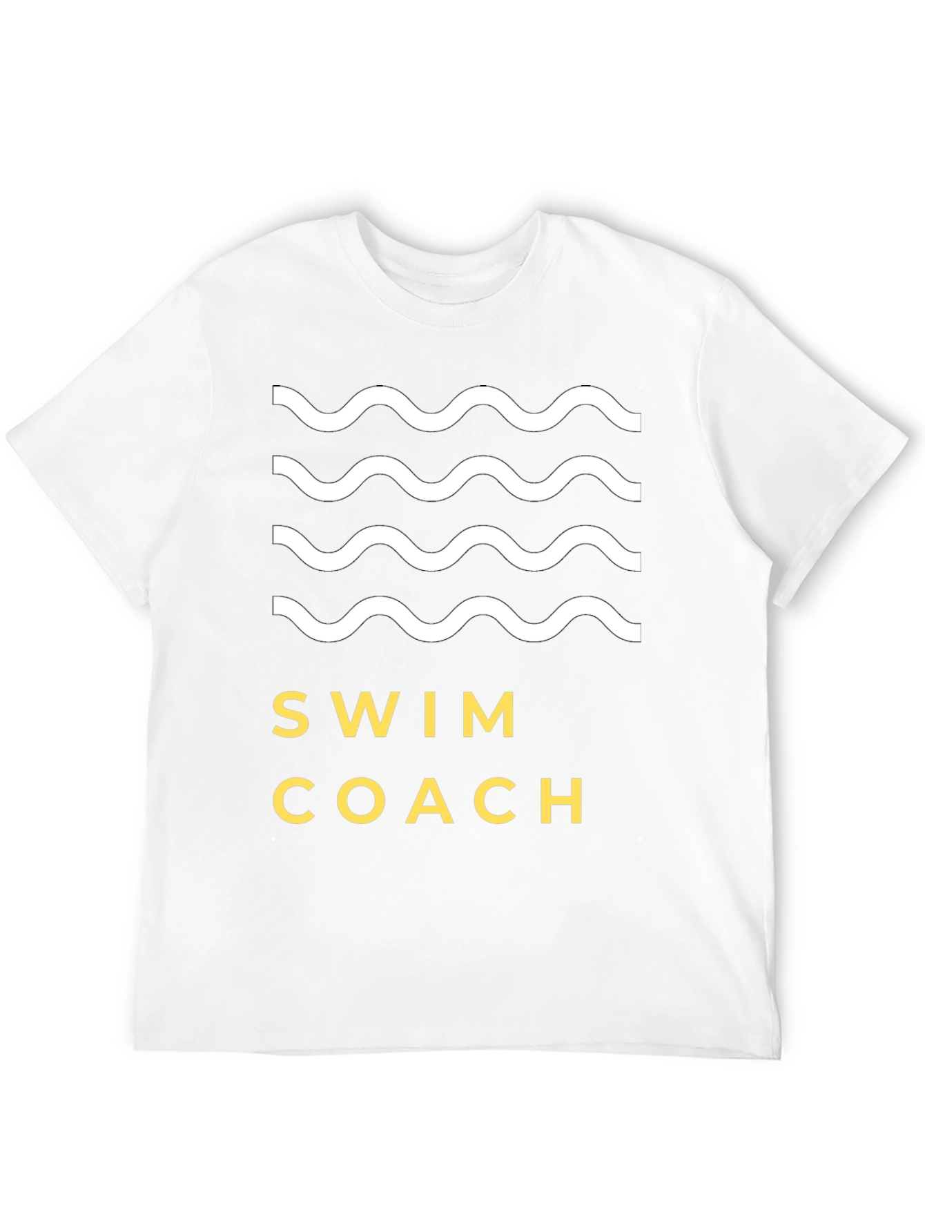 Swim Coach T-Shirt - Wavy Graphic Tee