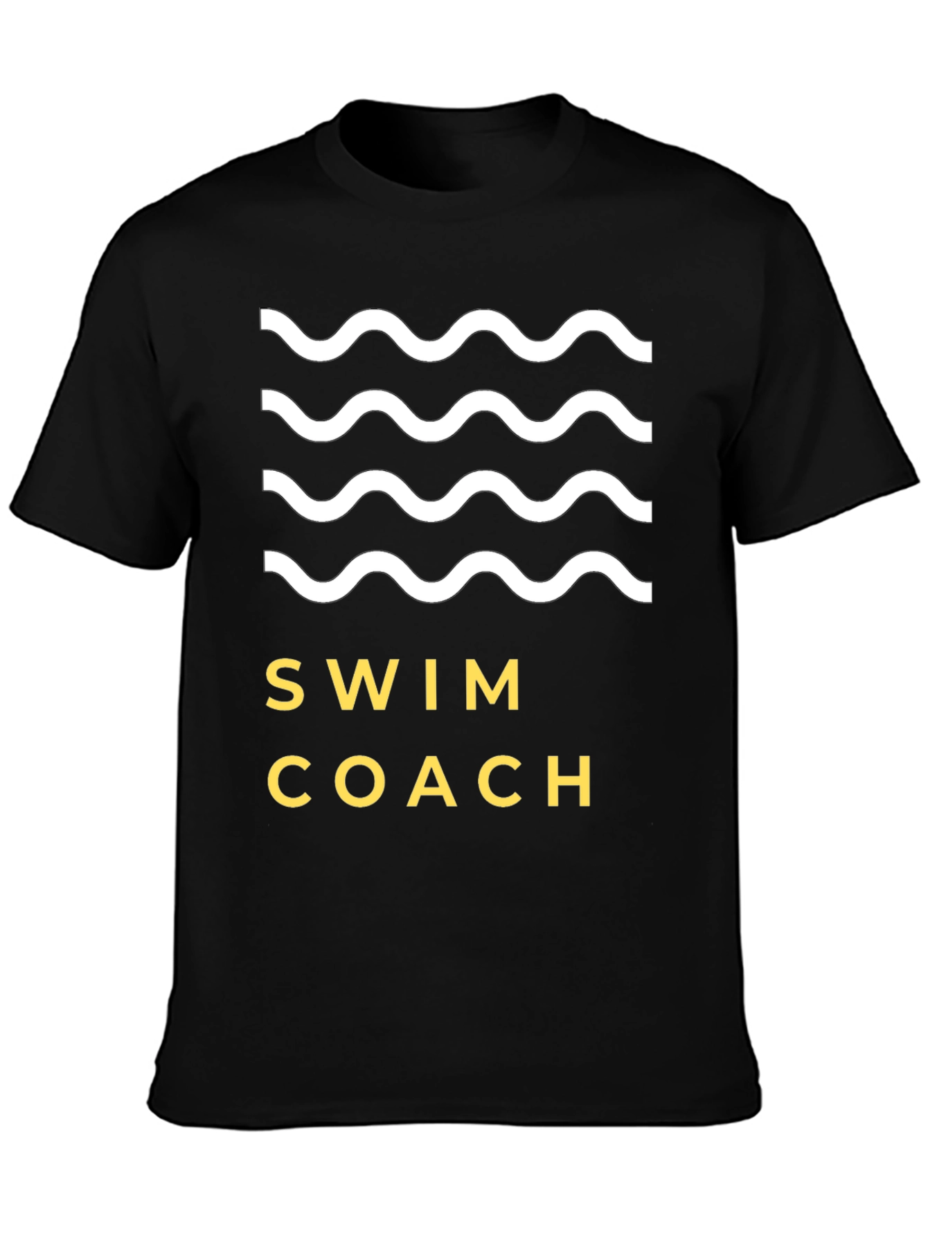 Swim Coach T-Shirt - Wavy Graphic Tee