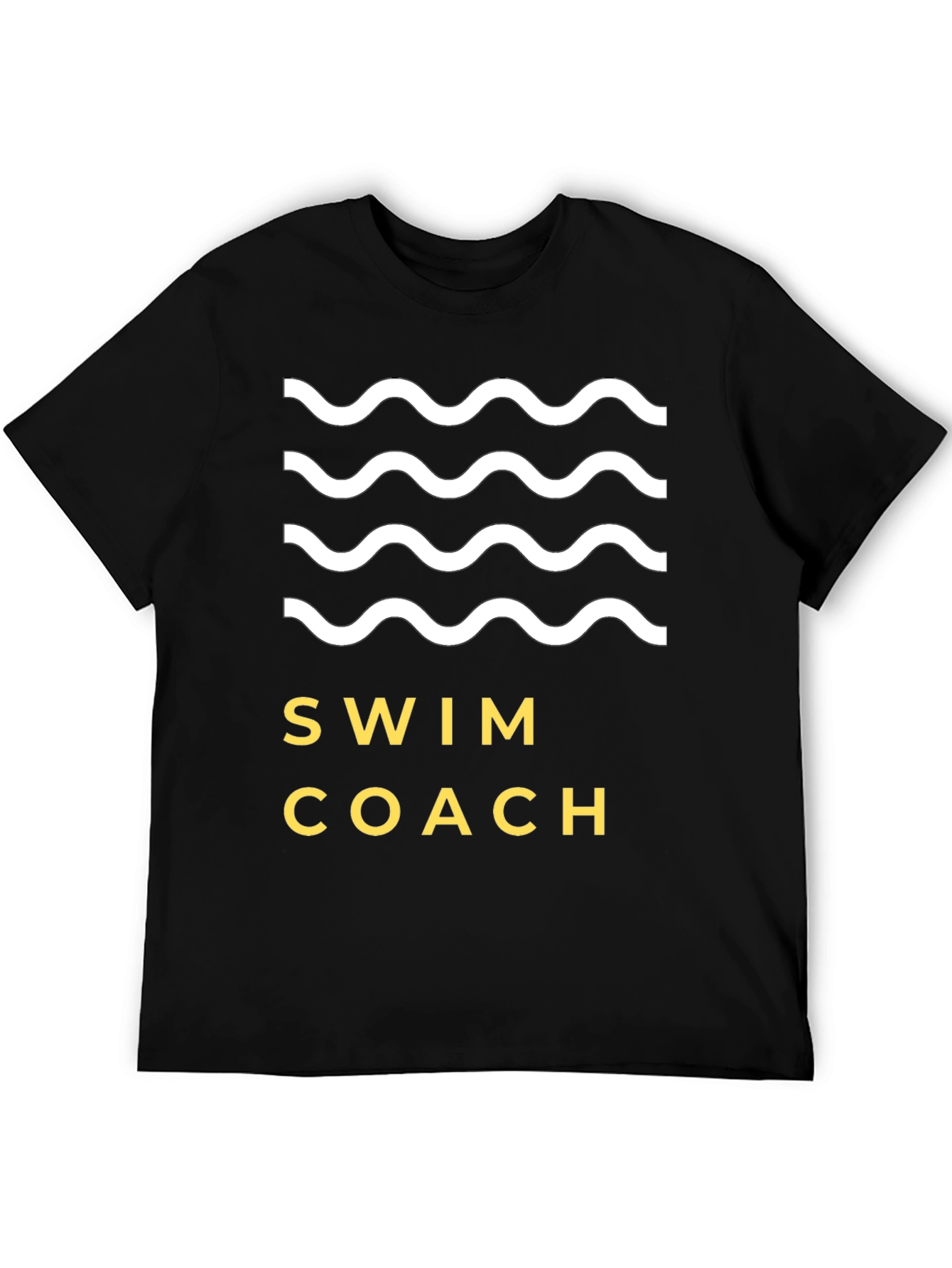 Swim Coach T-Shirt - Wavy Graphic Tee