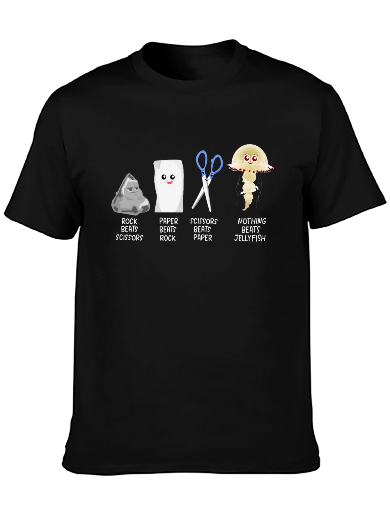 Rock Paper Scissors Jellyfish Graphic T-Shirt