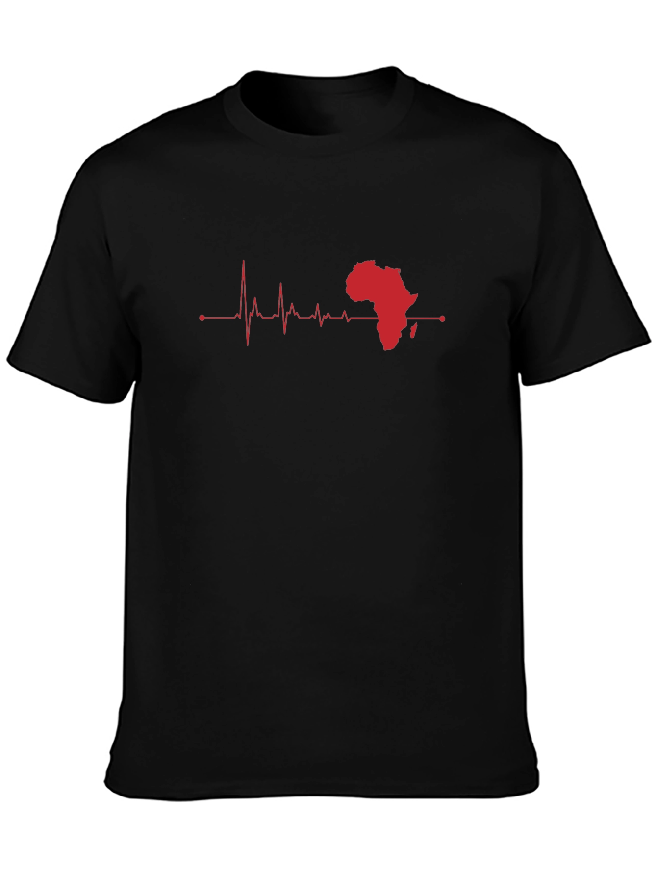 Africa Heartbeat T-Shirt - Black