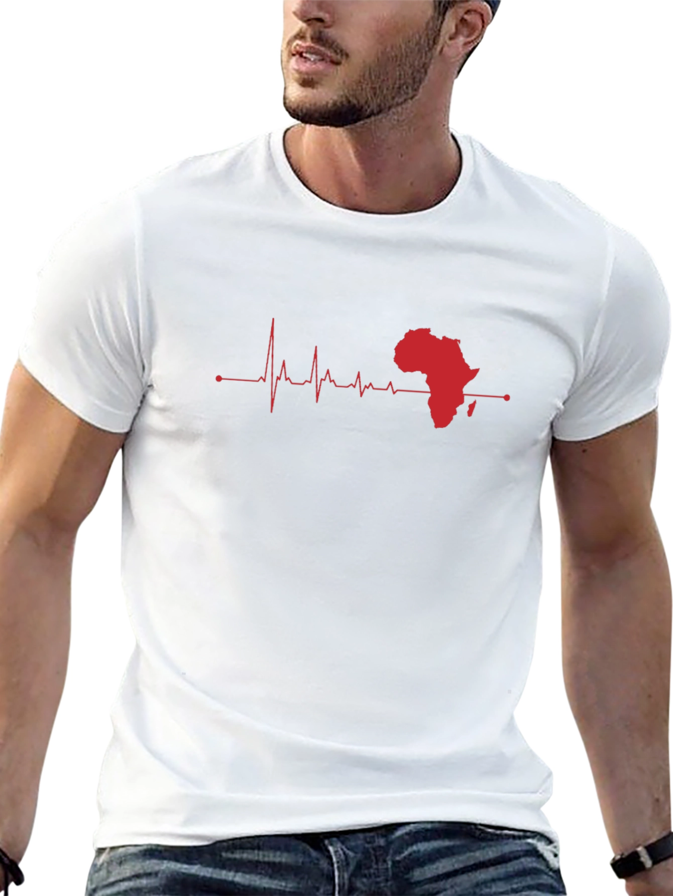 Africa Heartbeat T-Shirt - Black