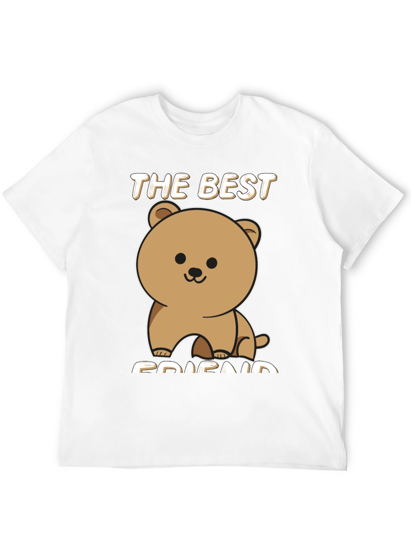 Best Friend Bear Graphic Tee - Black