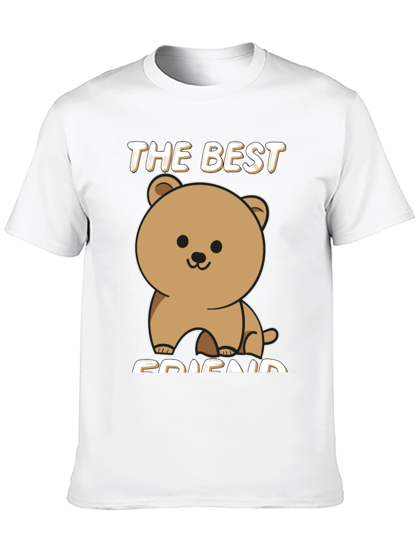 Best Friend Bear Graphic Tee - Black