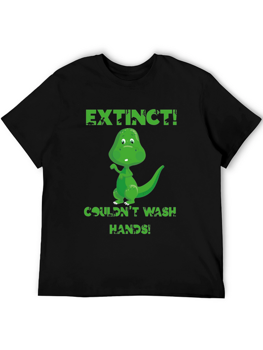 Extinct Dinosaur Wash Hands Graphic T-Shirt