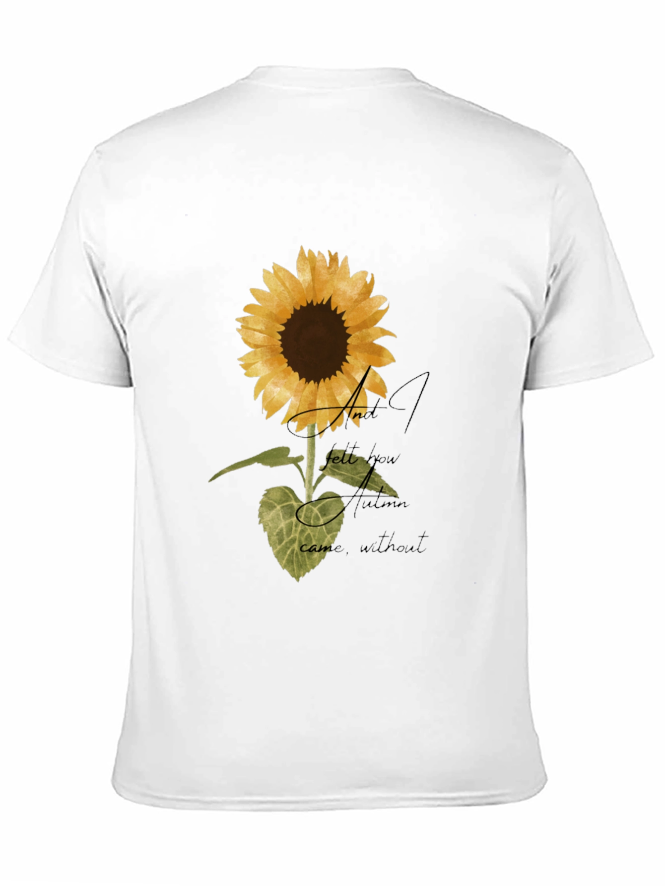 Sunflower Graphic Print Black T-Shirt