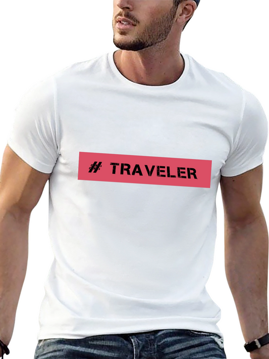 Traveler Graphic Tee - Black Cotton T-Shirt