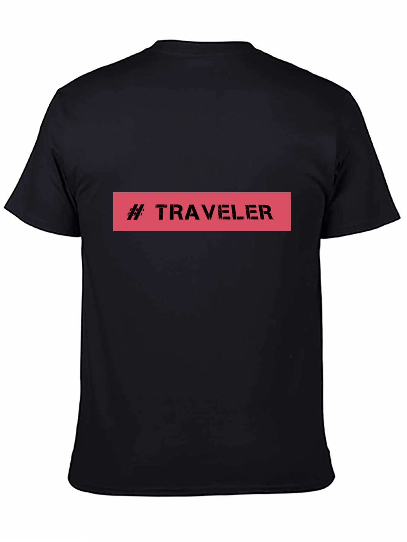Traveler Graphic Tee - Black Cotton T-Shirt