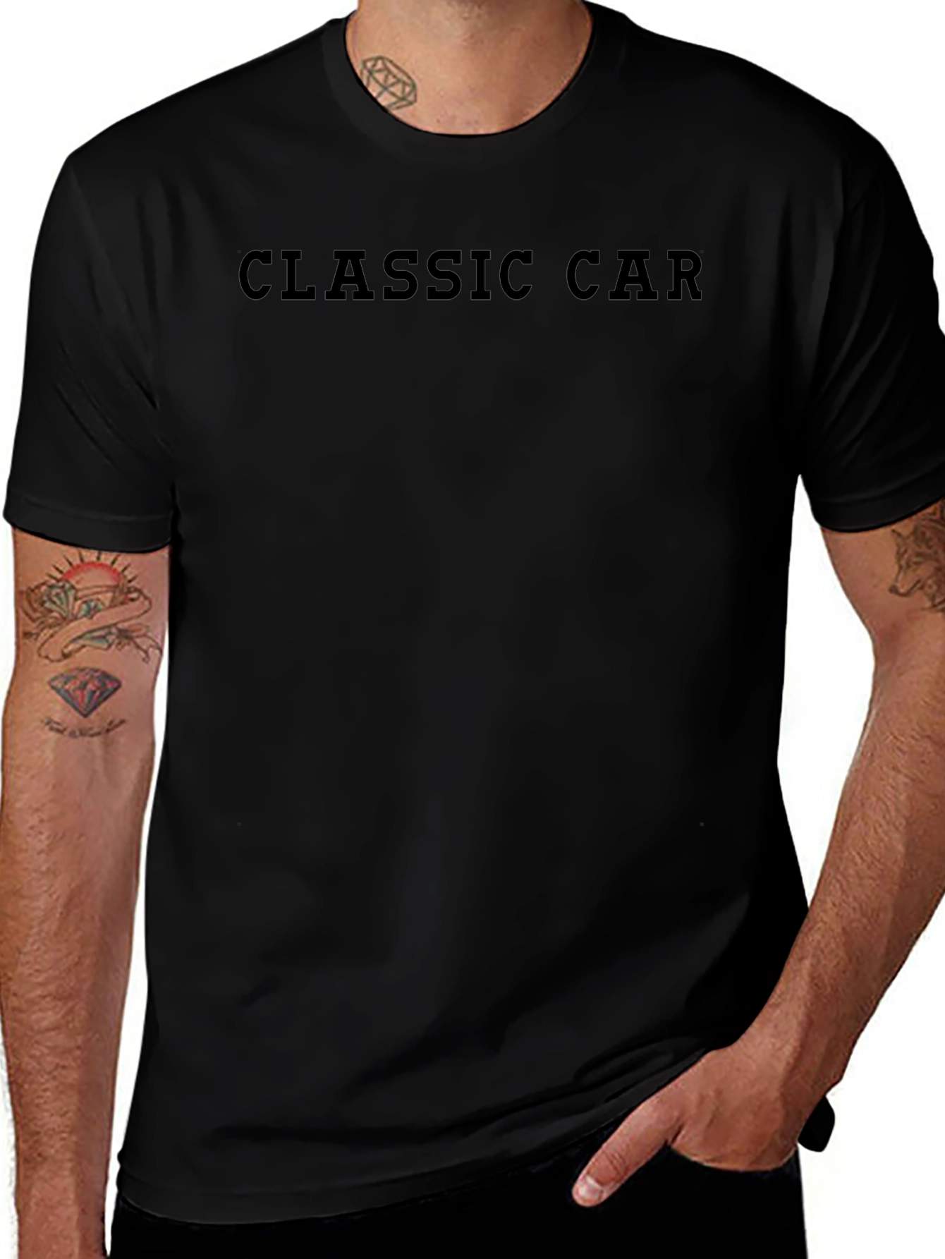 Classic Car Graphic Tee - Black Soft Style