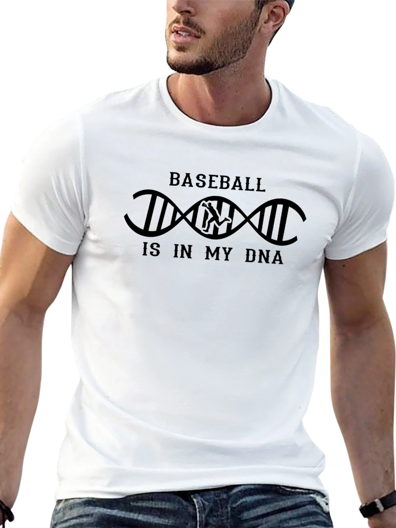 Baseball DNA Graphic Tee - Stylish & Unique T-Shirt