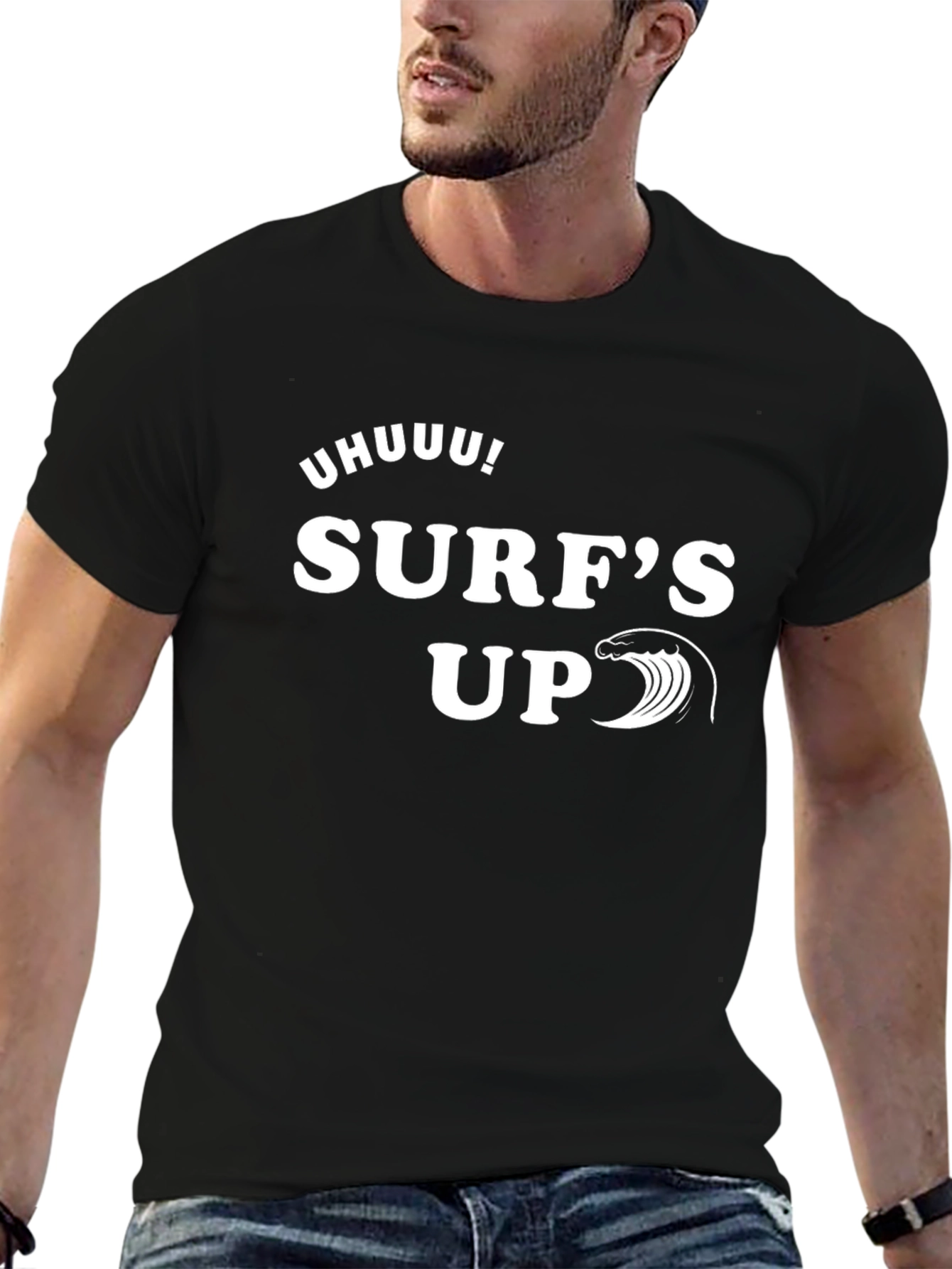 Surfs Up Black Graphic Tee