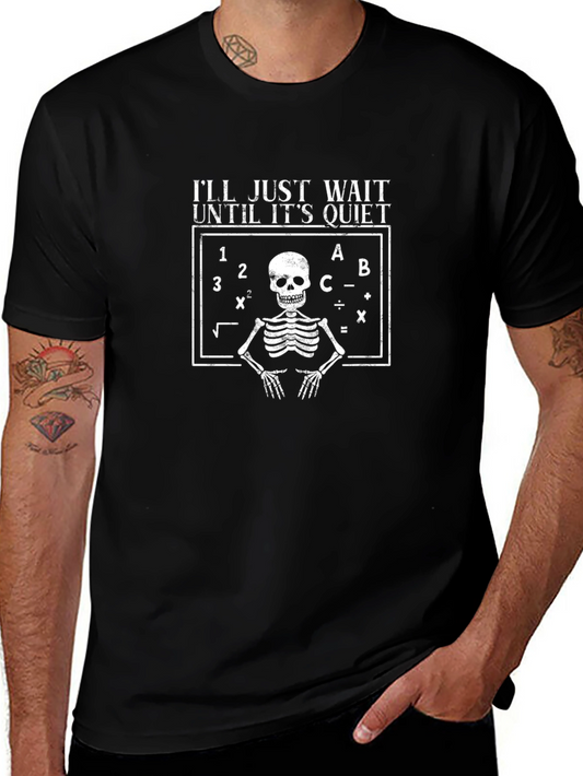 Skeleton Math Teacher T-Shirt - Ill Just Wait