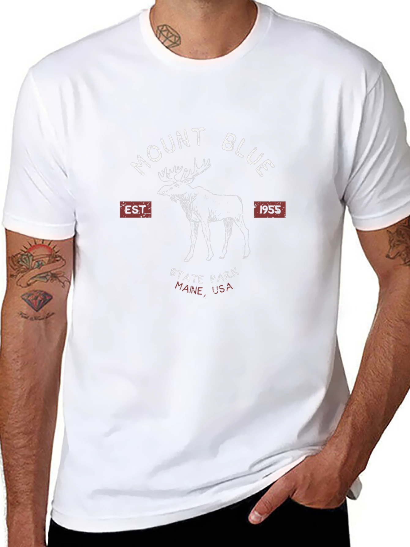Mount Blue State Park Black T-Shirt
