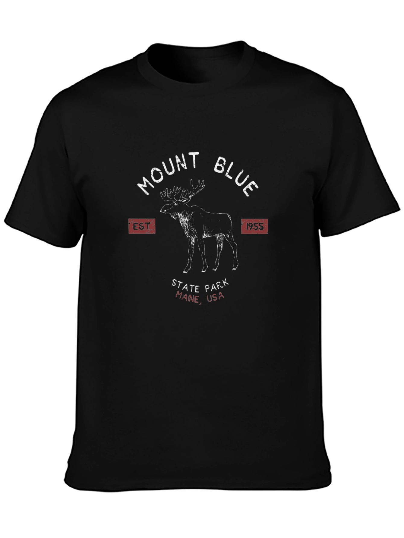 Mount Blue State Park Black T-Shirt
