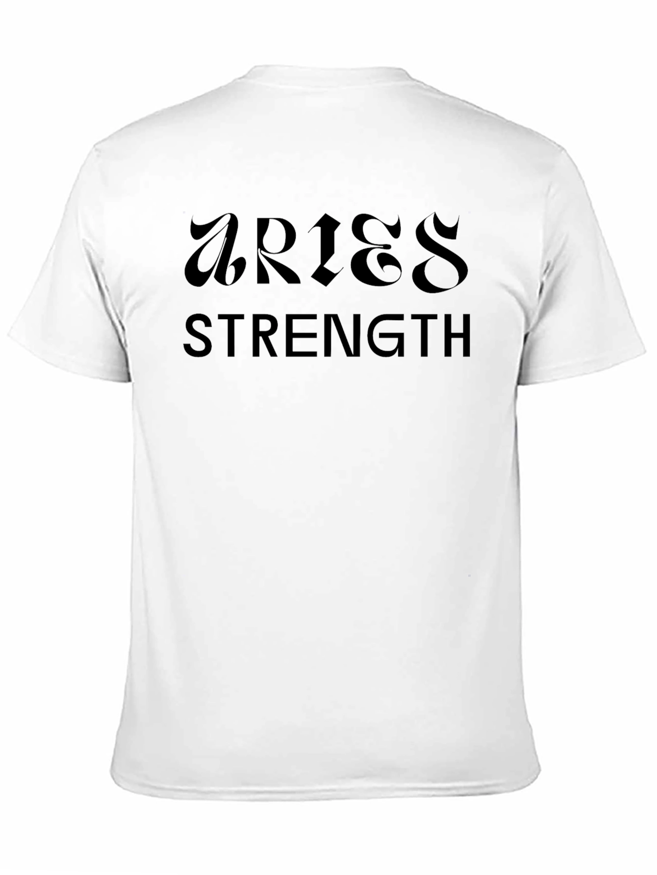 Aries Strength Black Graphic T-Shirt