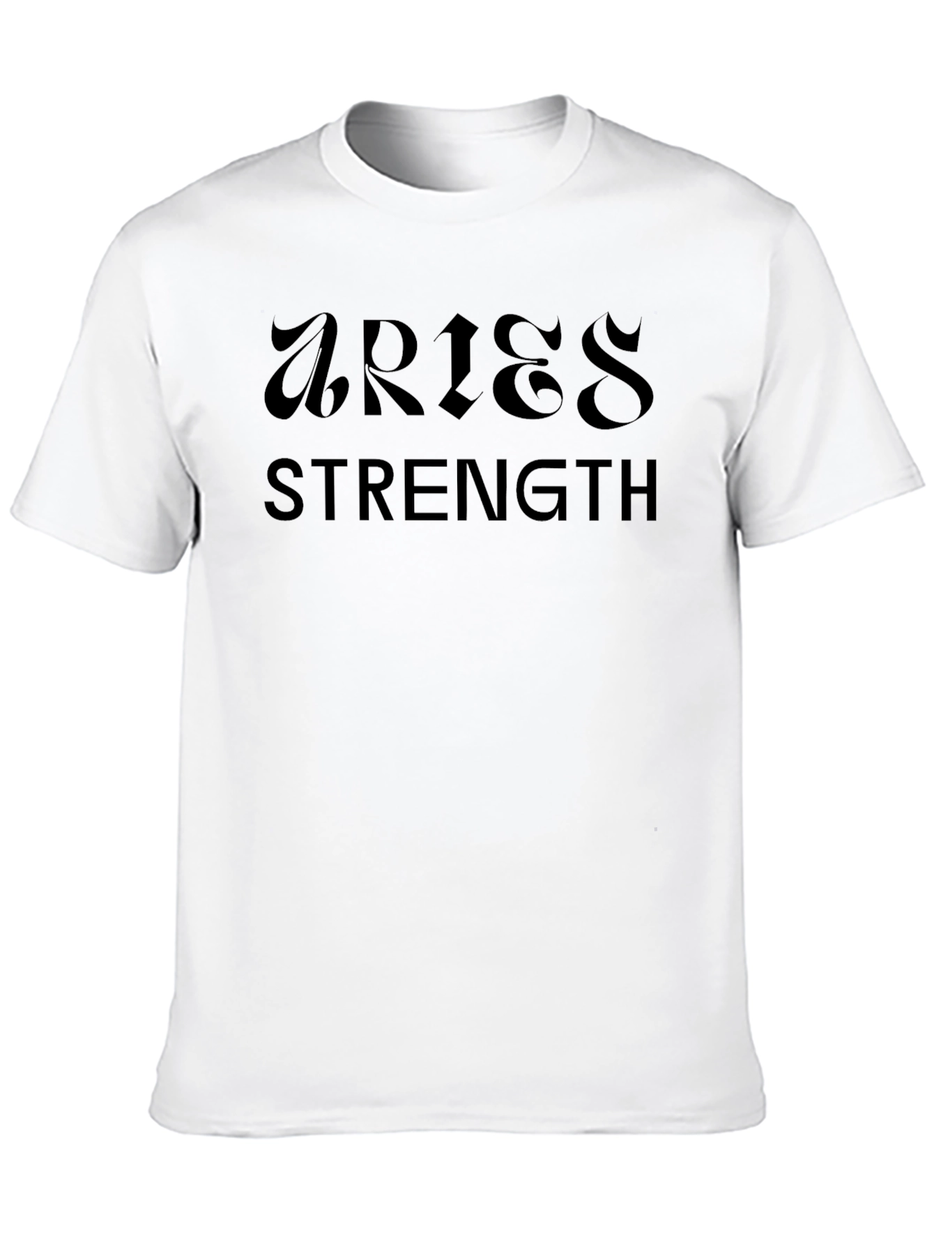 Aries Strength Black Graphic T-Shirt