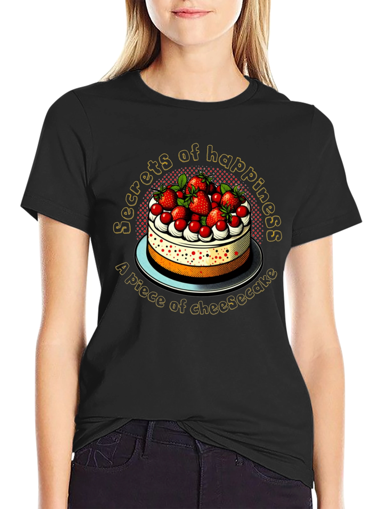Secrets of Happiness Cheesecake Graphic Tee