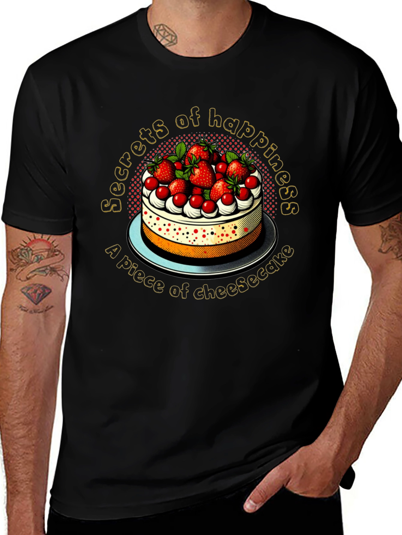 Secrets of Happiness Cheesecake Graphic Tee