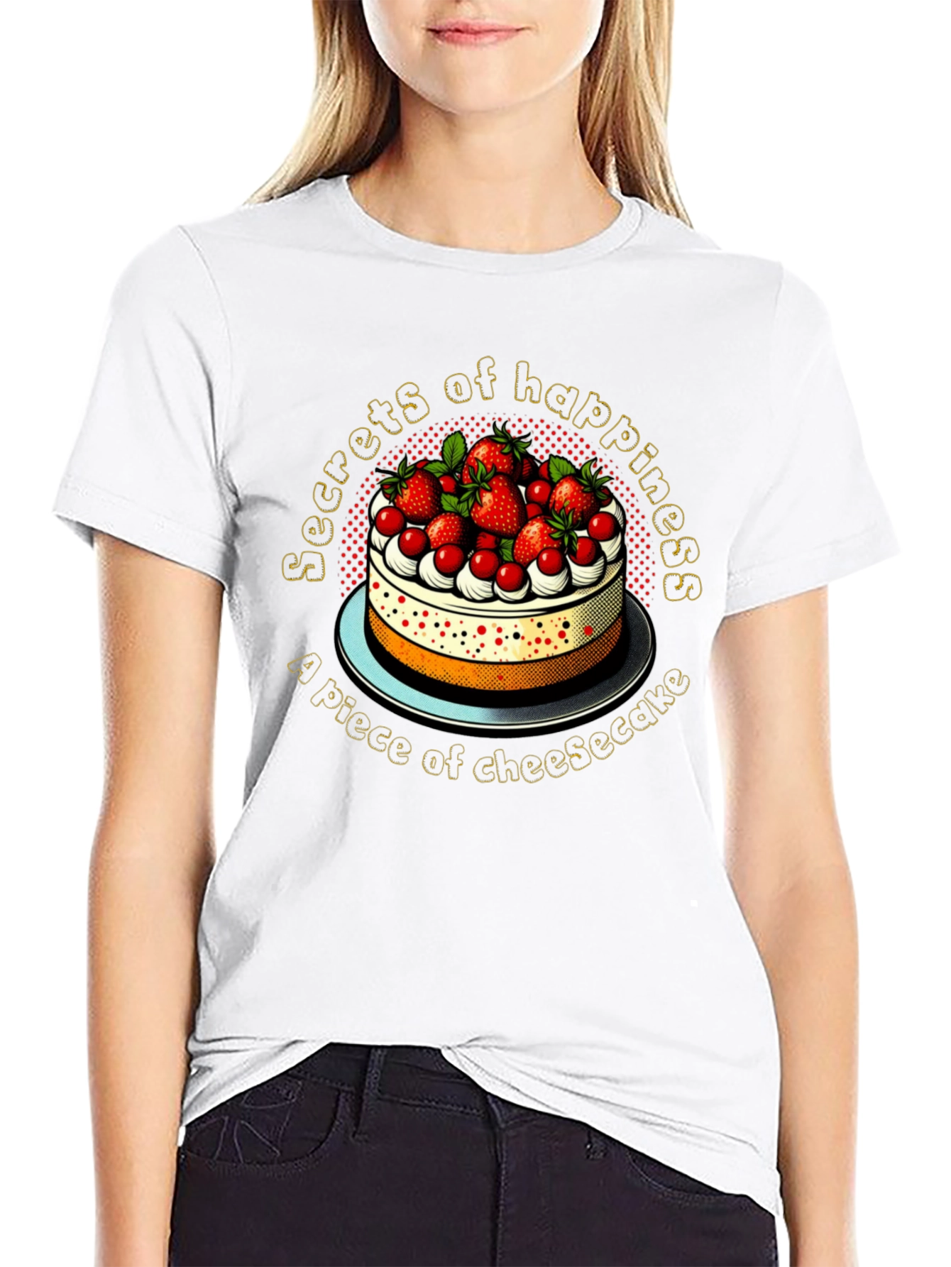 Secrets of Happiness Cheesecake Graphic Tee